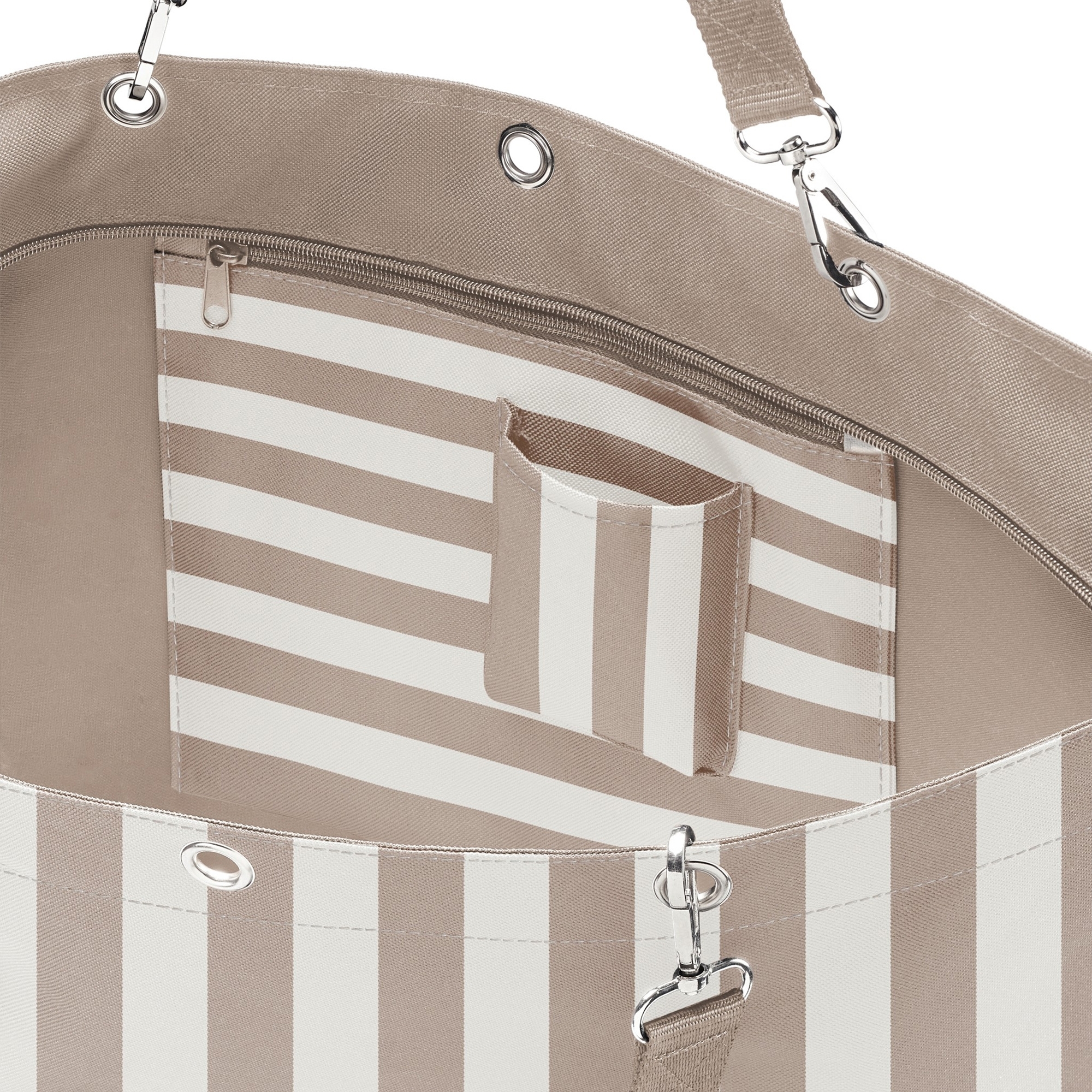 reisenthel - shopper XL -  summerstripes coffee