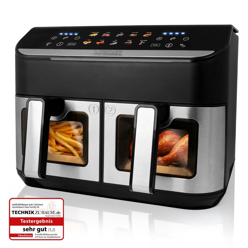 Gastroback - Multi Hot Air Fryer Duo Family 9 L