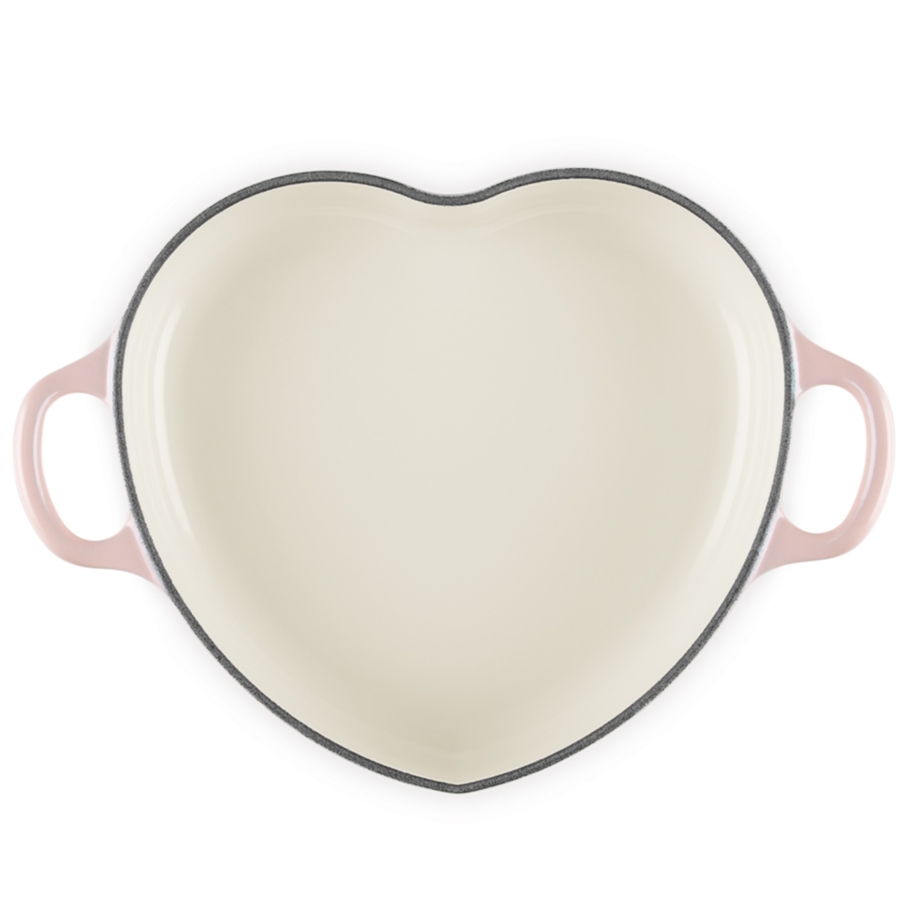 Heart-shaped Le Creuset gourmet casserole 20 cm Pêche