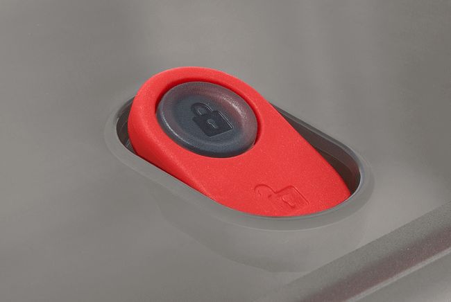 black+blum - Square multifunctional box - 1100 ml - grey/red