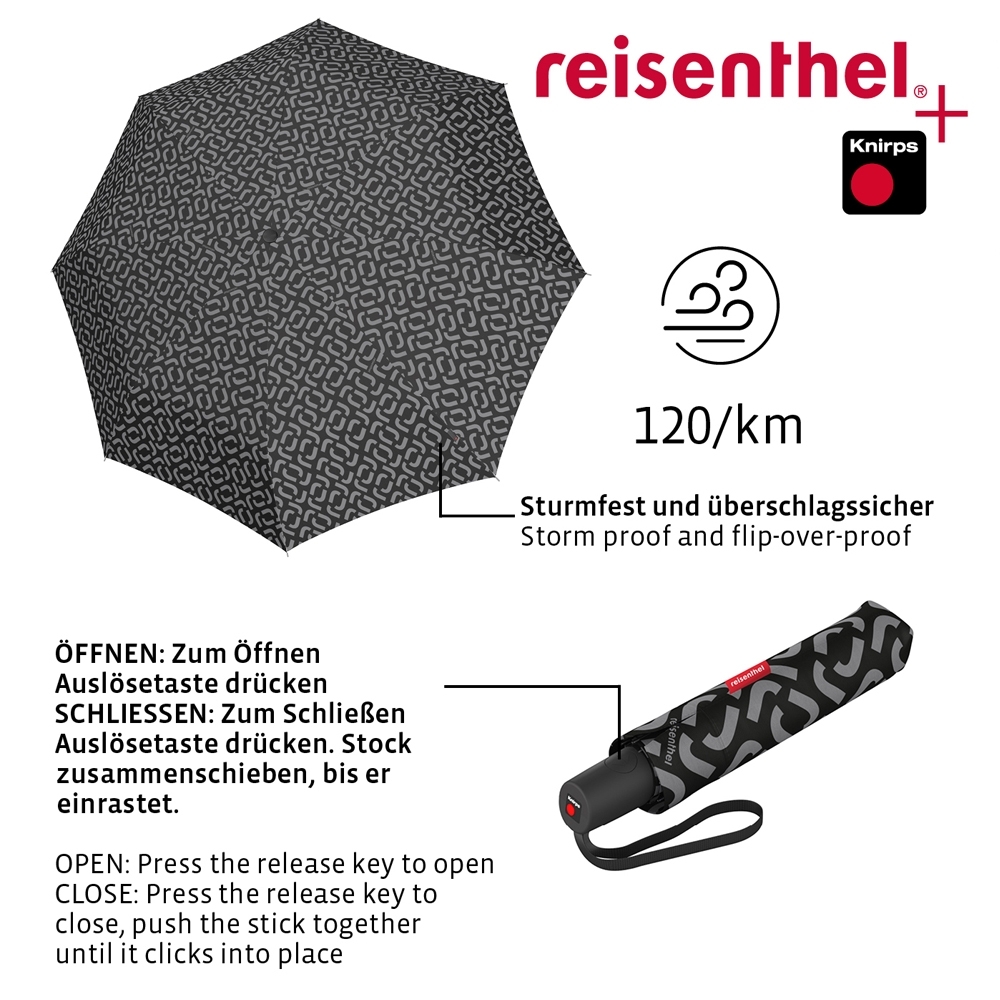 reisenthel - umbrella pocket duomatic - signature black