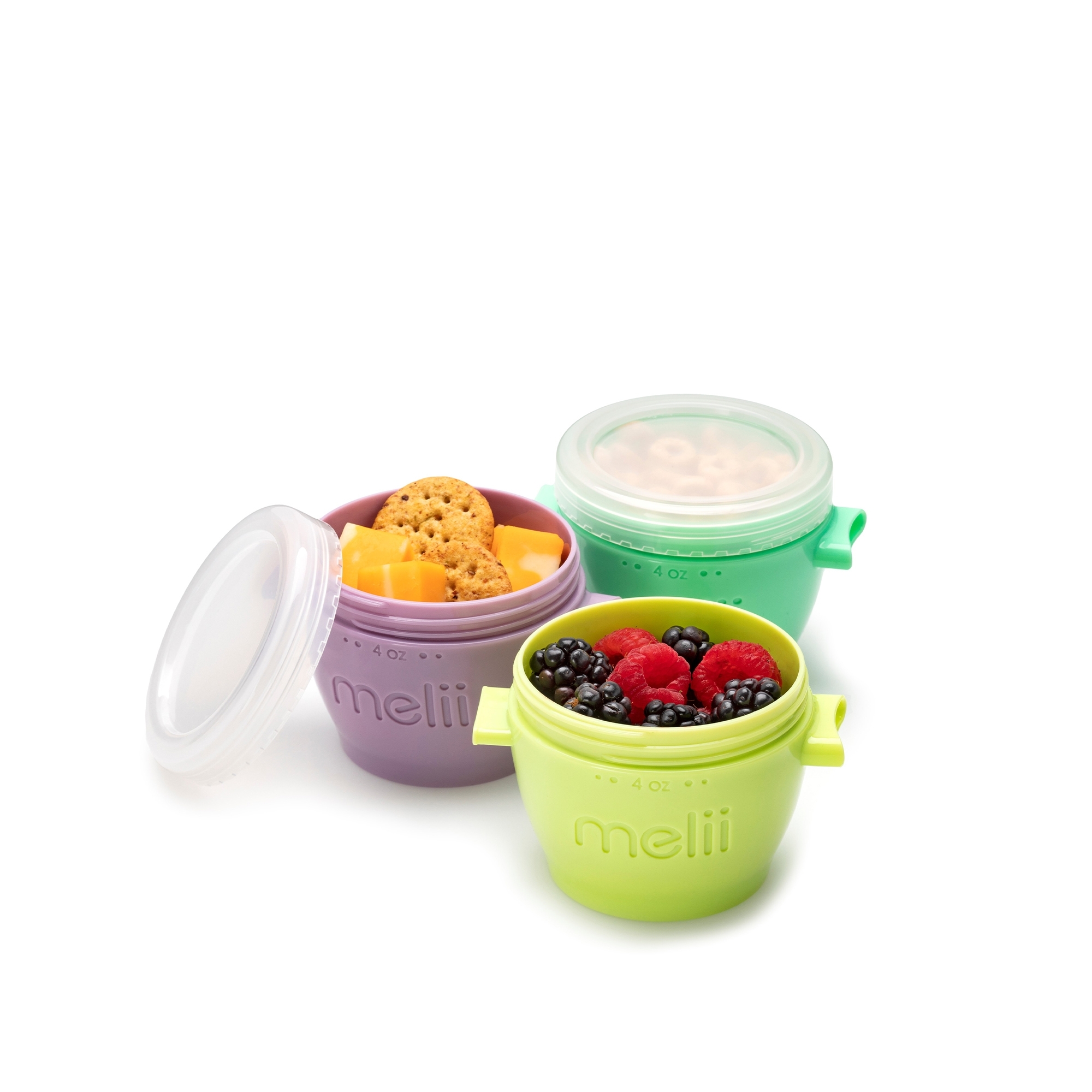 melii - Snack-Behälter "Snap & Go" - 10er-Set, 6 x 59ml, 4 x 118ml, bunt melii - Snack-Behälter "Snap & Go" - 10er-Set, 6 x 59ml, 4 x 118ml, bunt