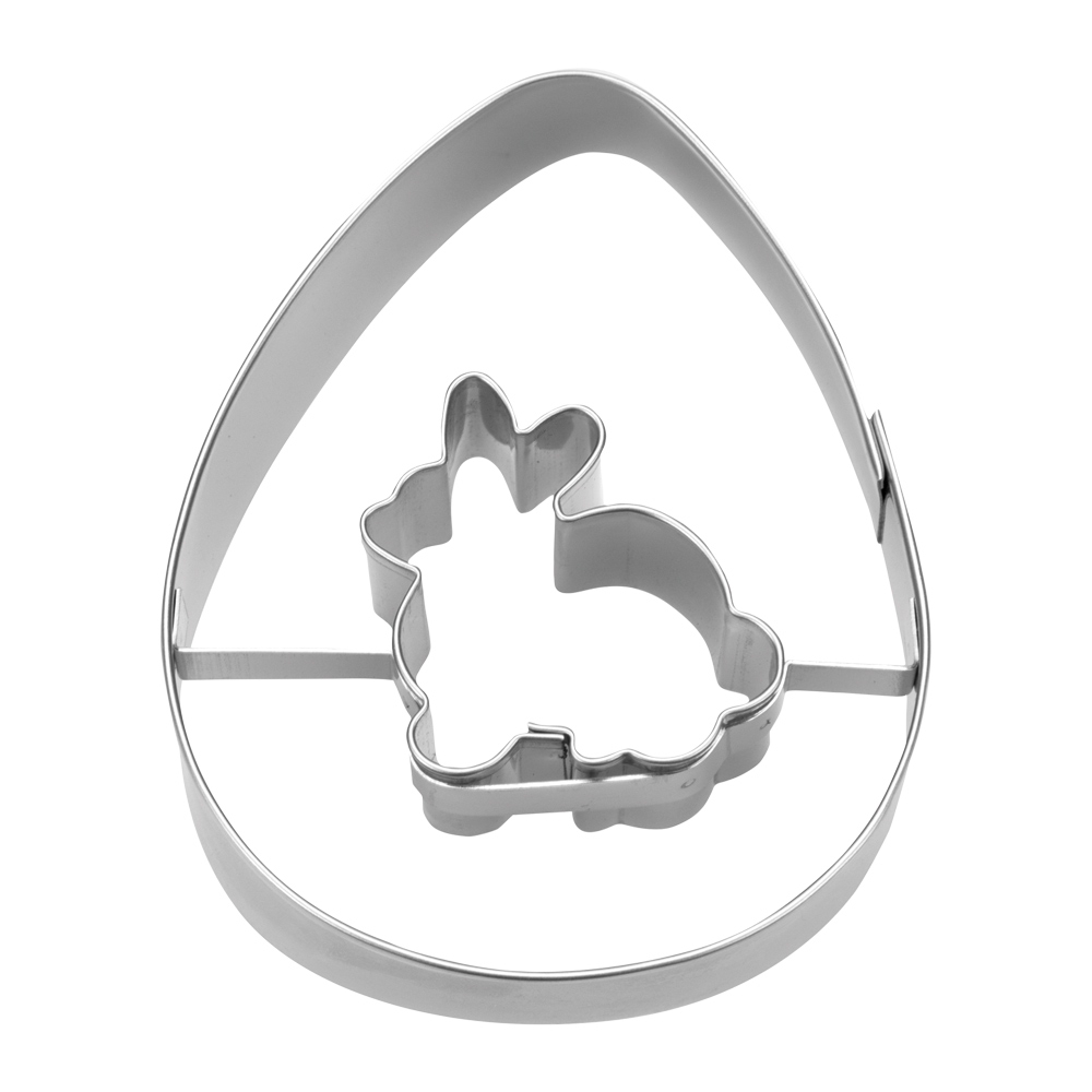Städter - Ausstecher Ei mit Hase - 7 cm