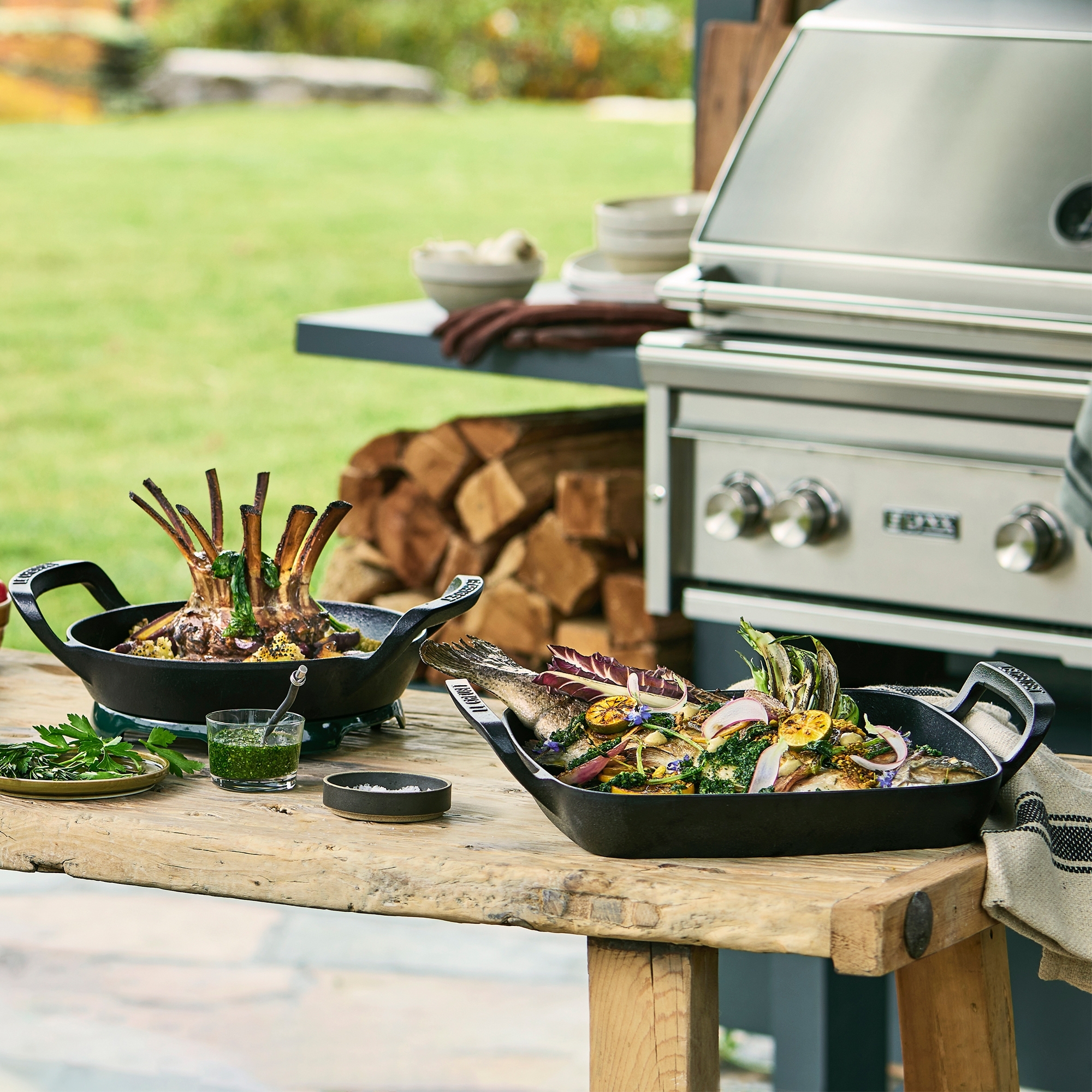 Le Creuset - Grillpfanne quadratisch 26 cm - schwarz matt - BBQ Outdoor Le Creuset - Grillpfanne quadratisch 26 cm - schwarz matt - BBQ Outdoor