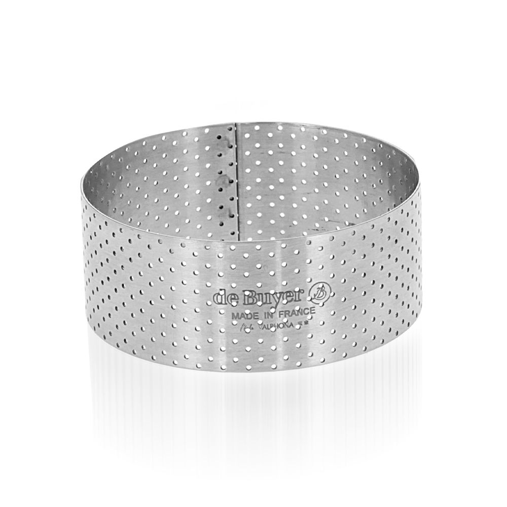 de Buyer - Round perforated tart ring - 3,5 cm - Valrhona
