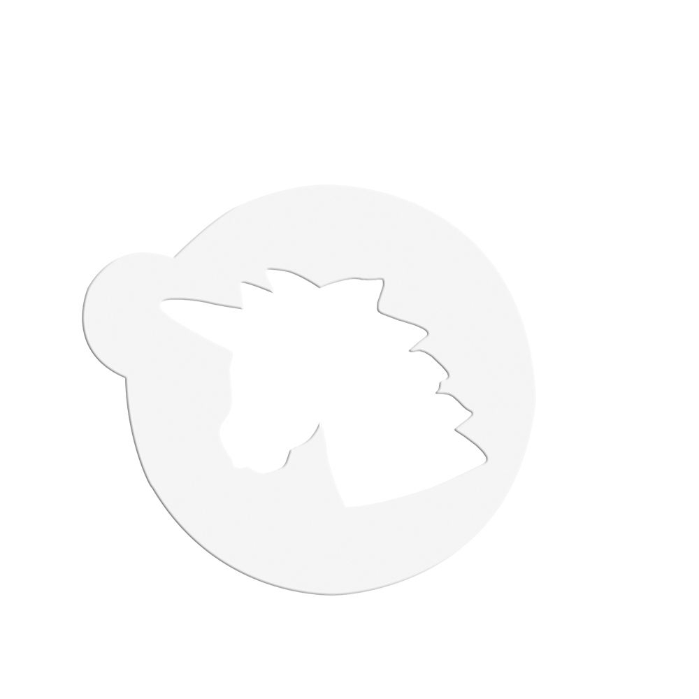Städter - Decorative stencil Unicorn Head - ø 8 cm - white Städter - Decorative stencil Unicorn Head - ø 8 cm - white