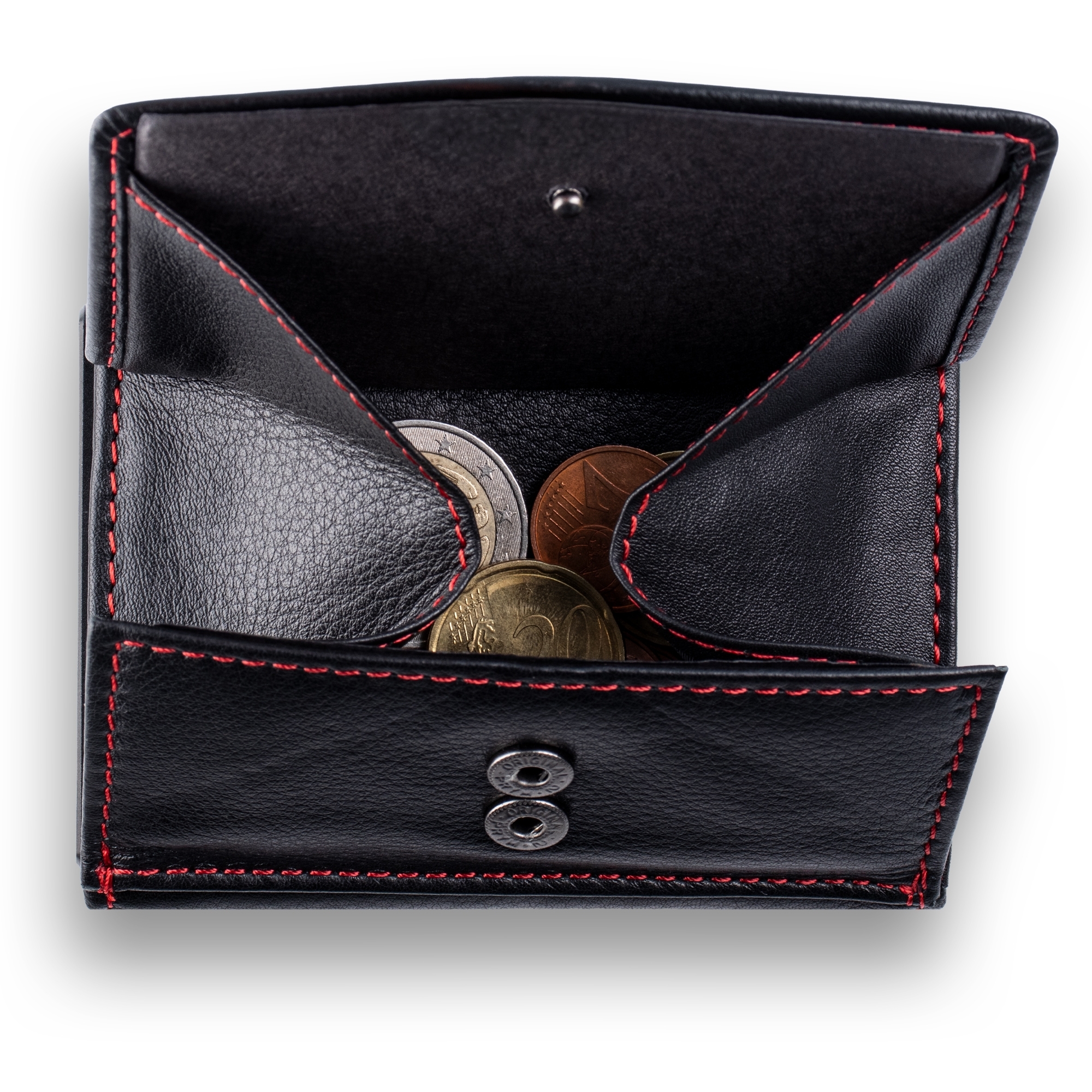 Card Case with Coin Pocket, black-red | Culinaris