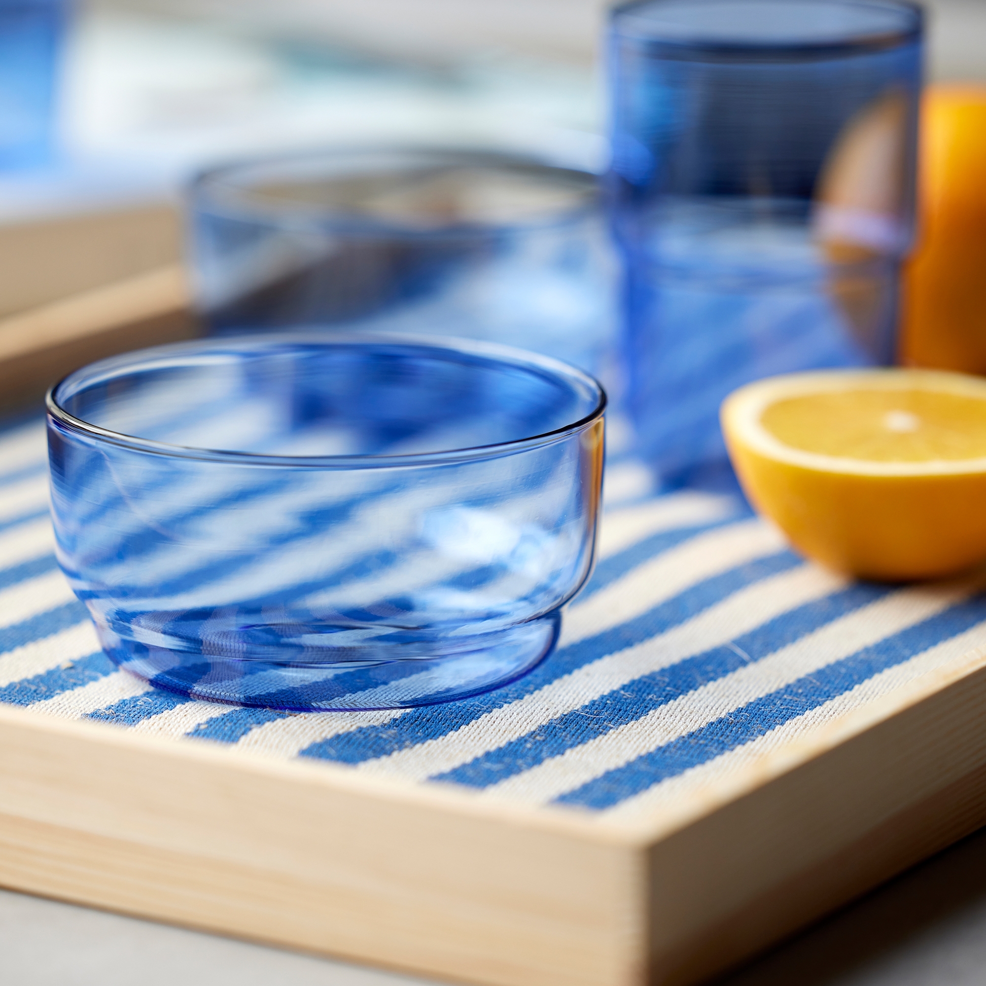 Lyngby Glas - Torino - Schale - 2 Stck. - Blau