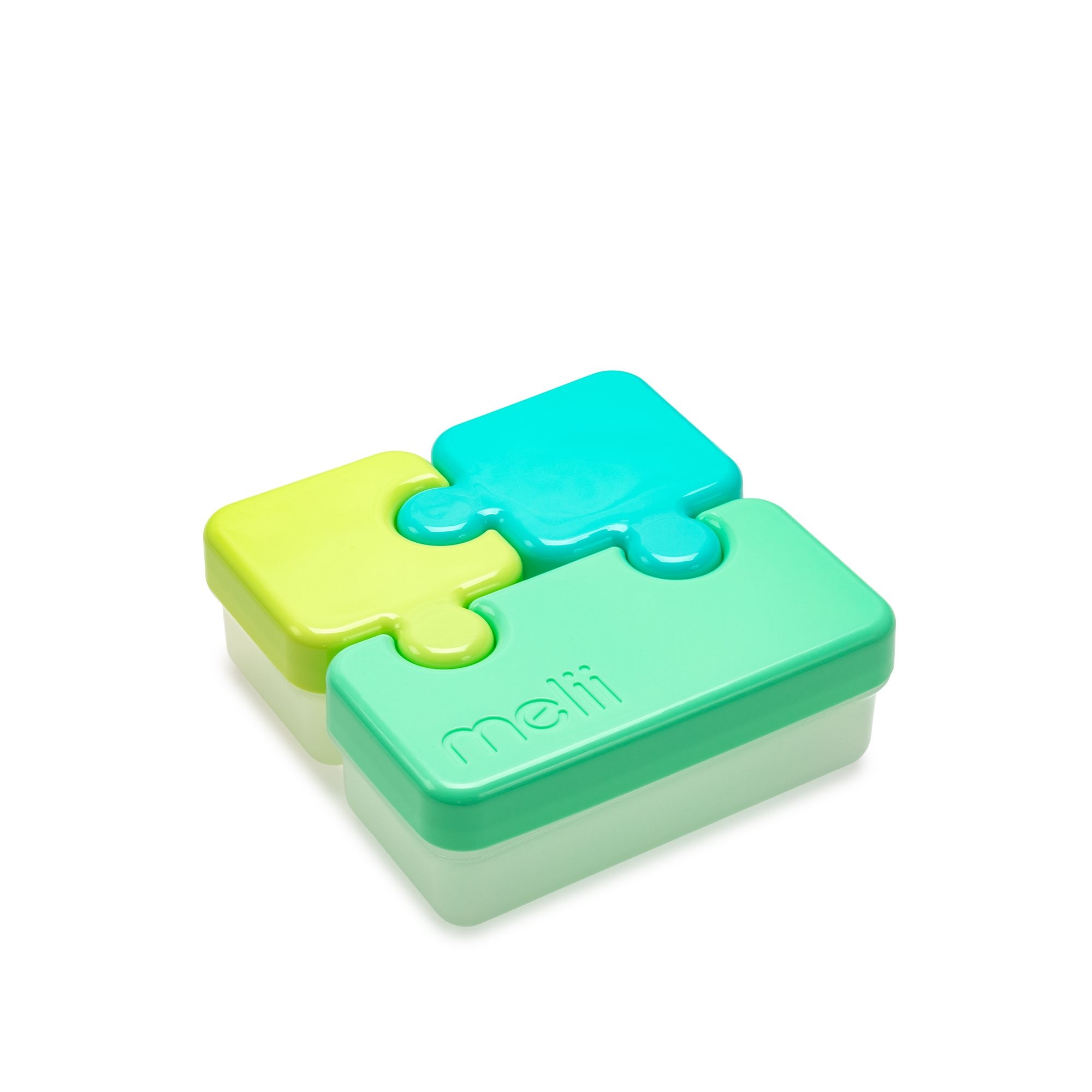 melii - Puzzle-Behälter, 3er-Set - 200/200/450 ml, grün/blau melii - Puzzle-Behälter, 3er-Set - 200/200/450 ml, grün/blau