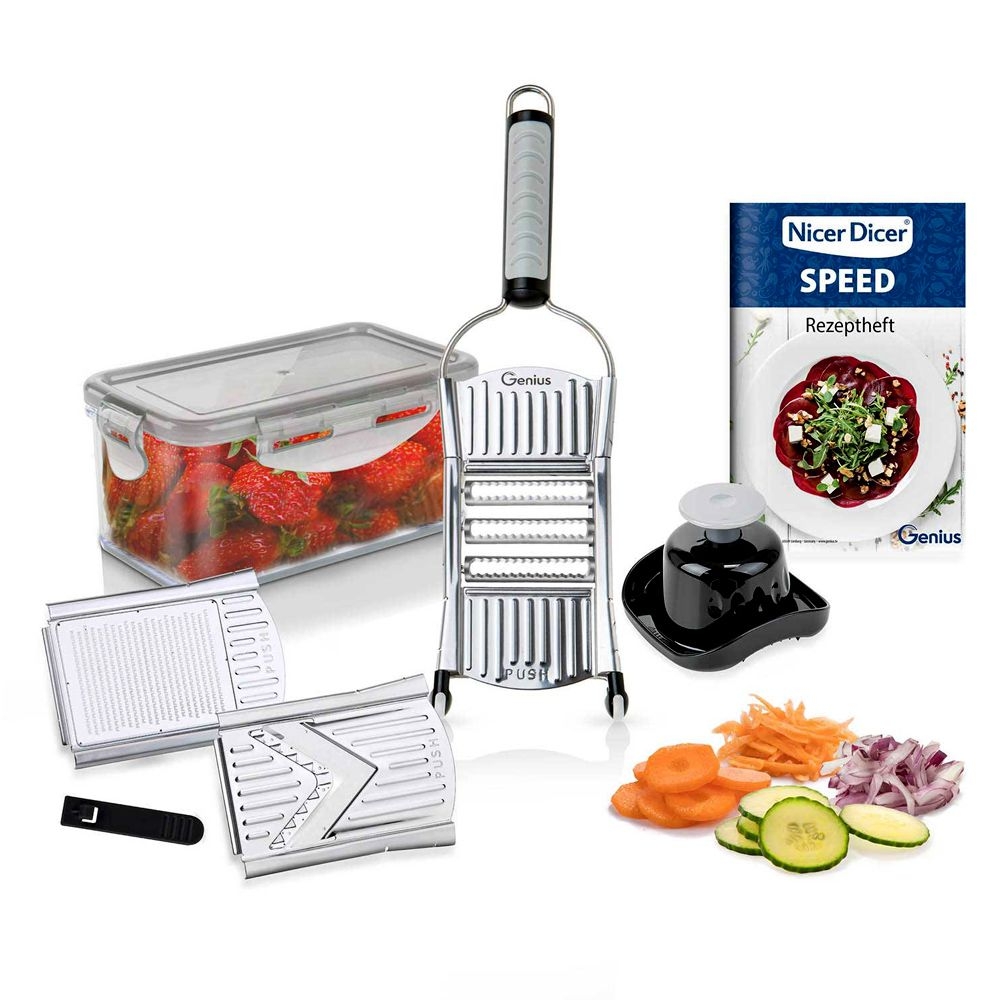 Genius - Genius - Nicer Dicer Speed / Hand slicer / Set 9 pcs. Genius - Genius - Nicer Dicer Speed / Hand slicer / Set 9 pcs.