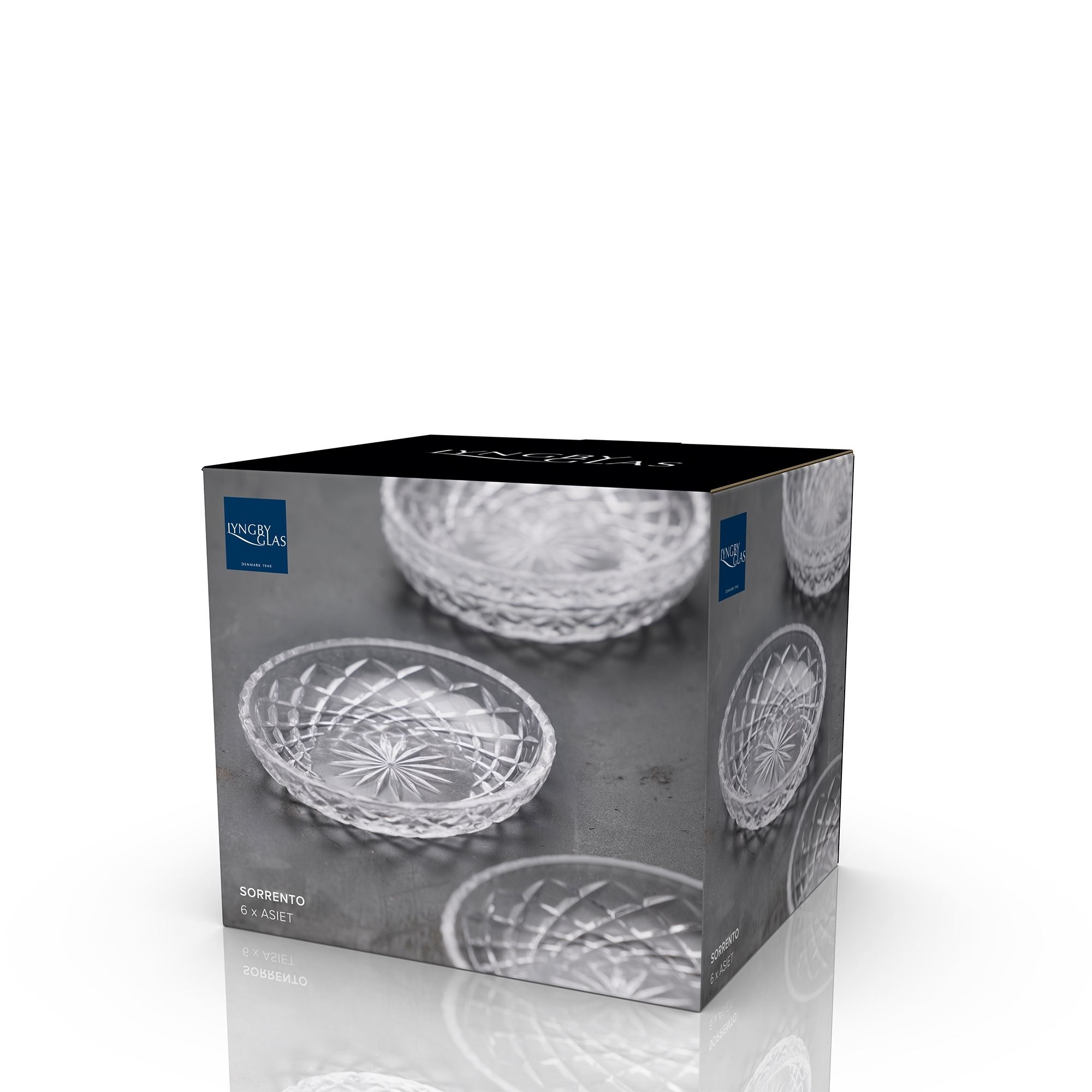 Lyngby Glass - Sorrento - Plate 16 cm - Clear - 6 pcs.