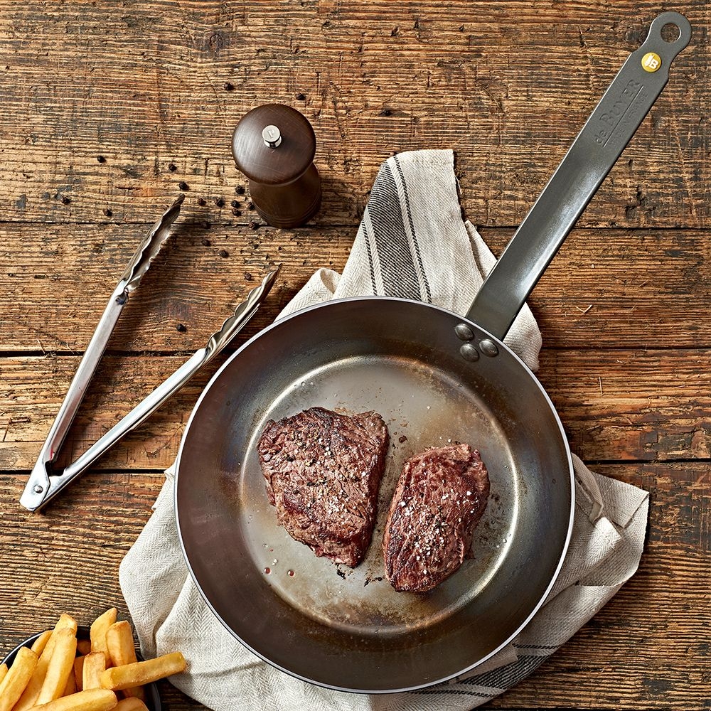 de Buyer - Mineral B round Frypan 24 + 28 cm de Buyer - Mineral B round Frypan 24 + 28 cm