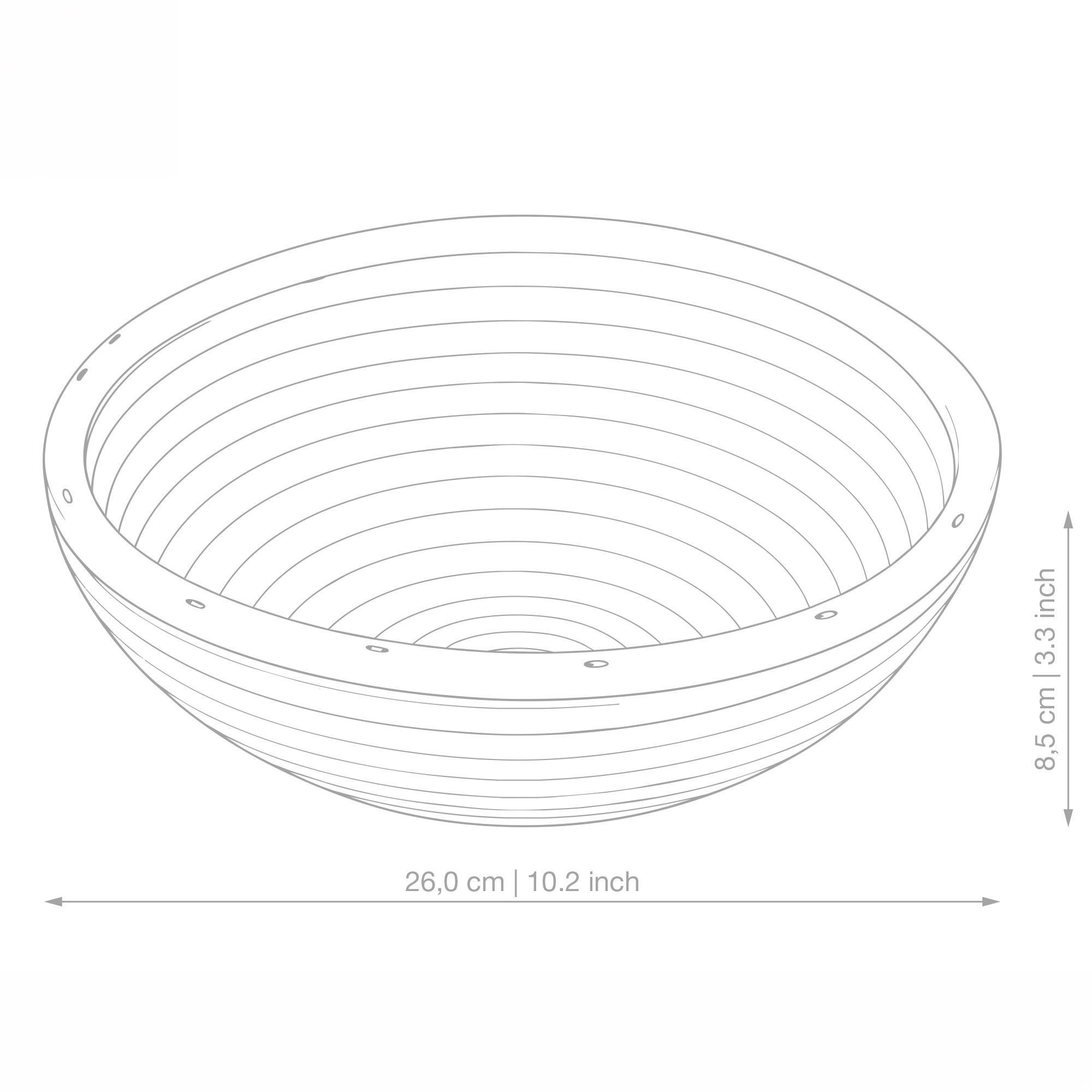Proofing Basket round - PADEIRO - 26 cm | Culinaris