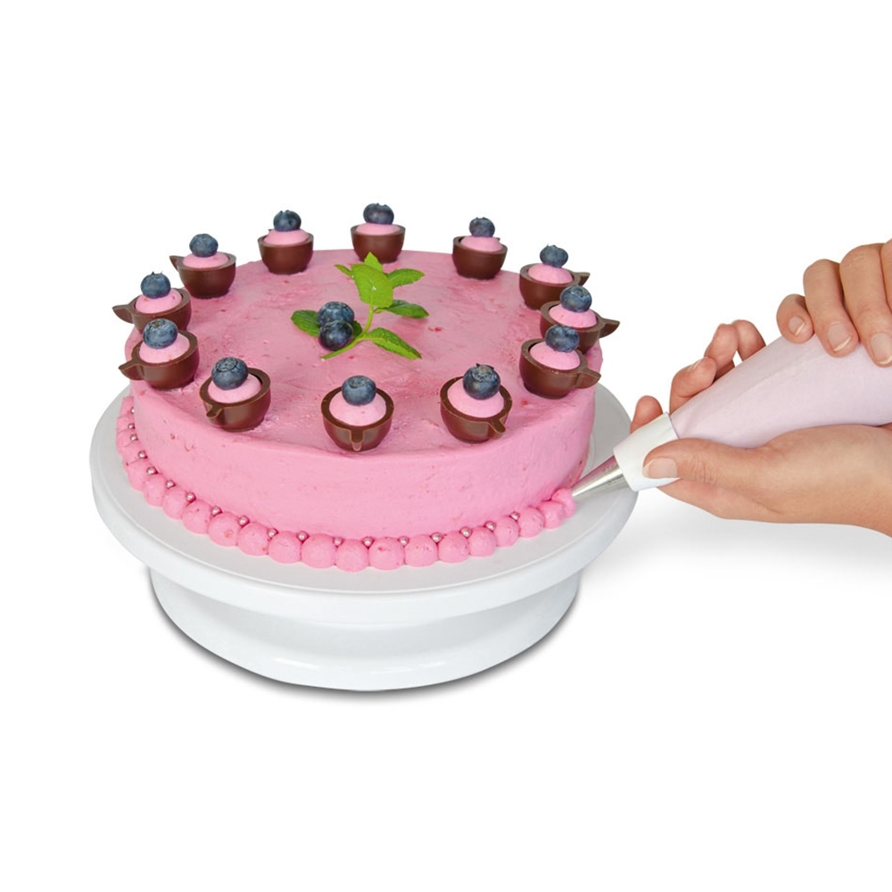 Städter - Cake stand -  ø 27,5 cm / H 7 cm - white - turnable