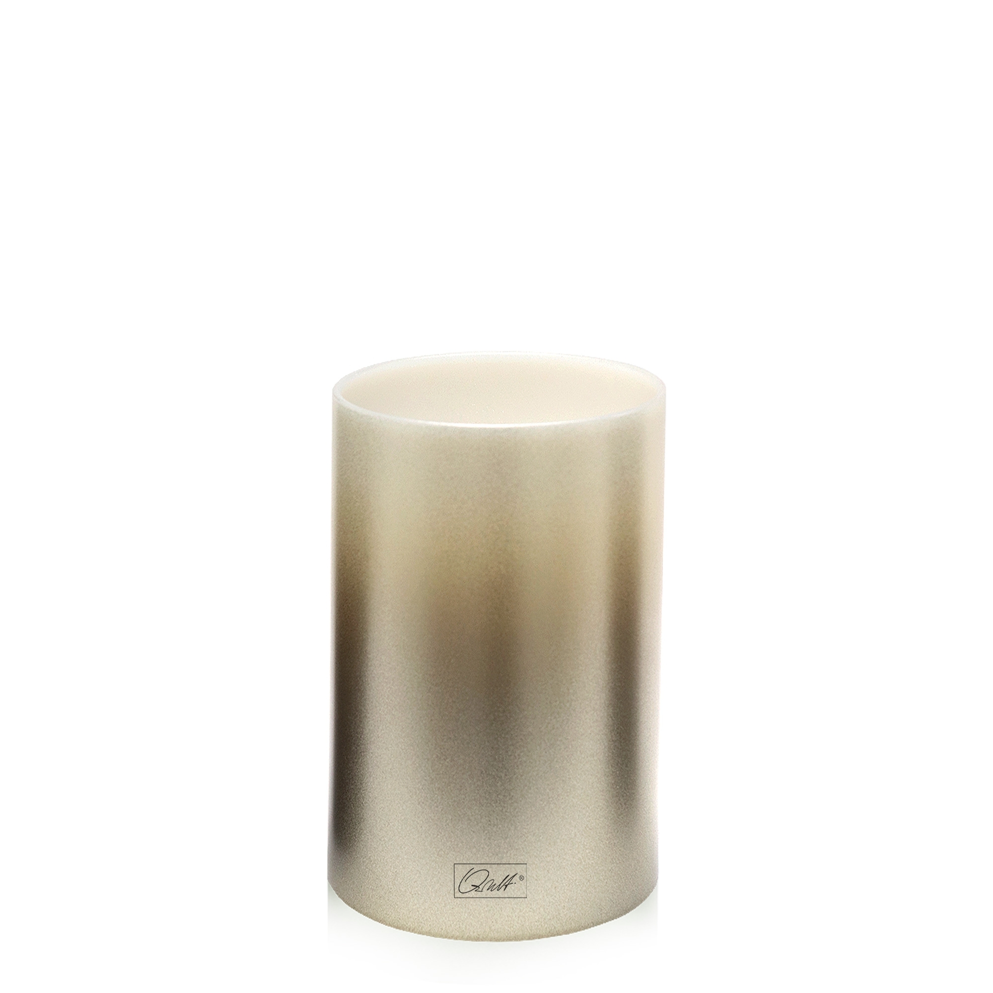 Qult Farluce Inside Metallic - Teelichthalter in Kerzenform Ø 8 cm - Creme Gold