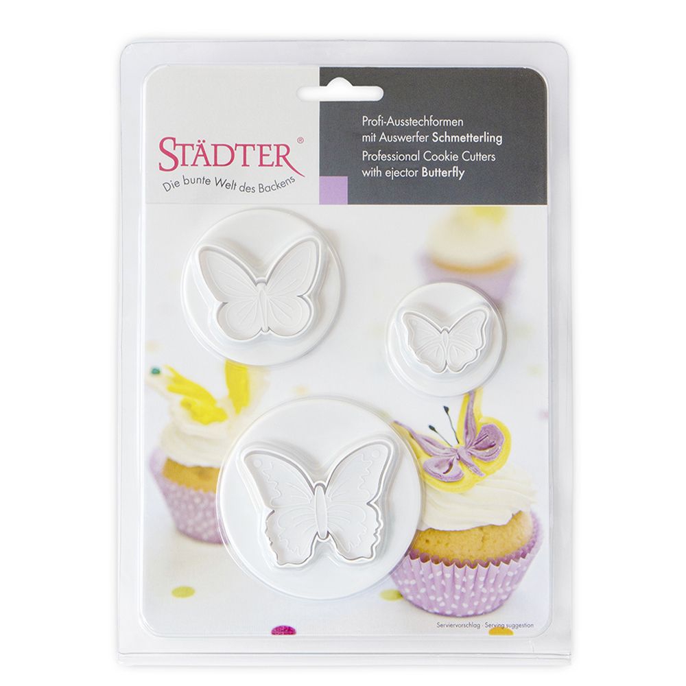 Städter - Professional cutter Butterflies - 30 / 45 / 55 mm - Set, 3 pieces