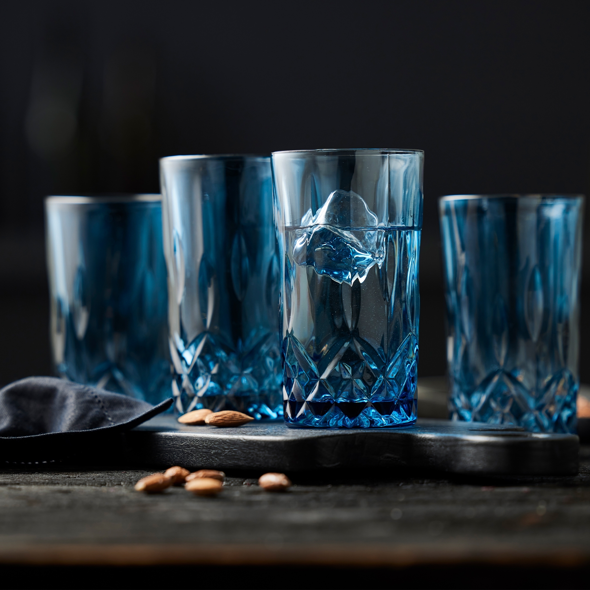 Lyngby Glas -Sorrento - Highball - 4 pcs - Blue