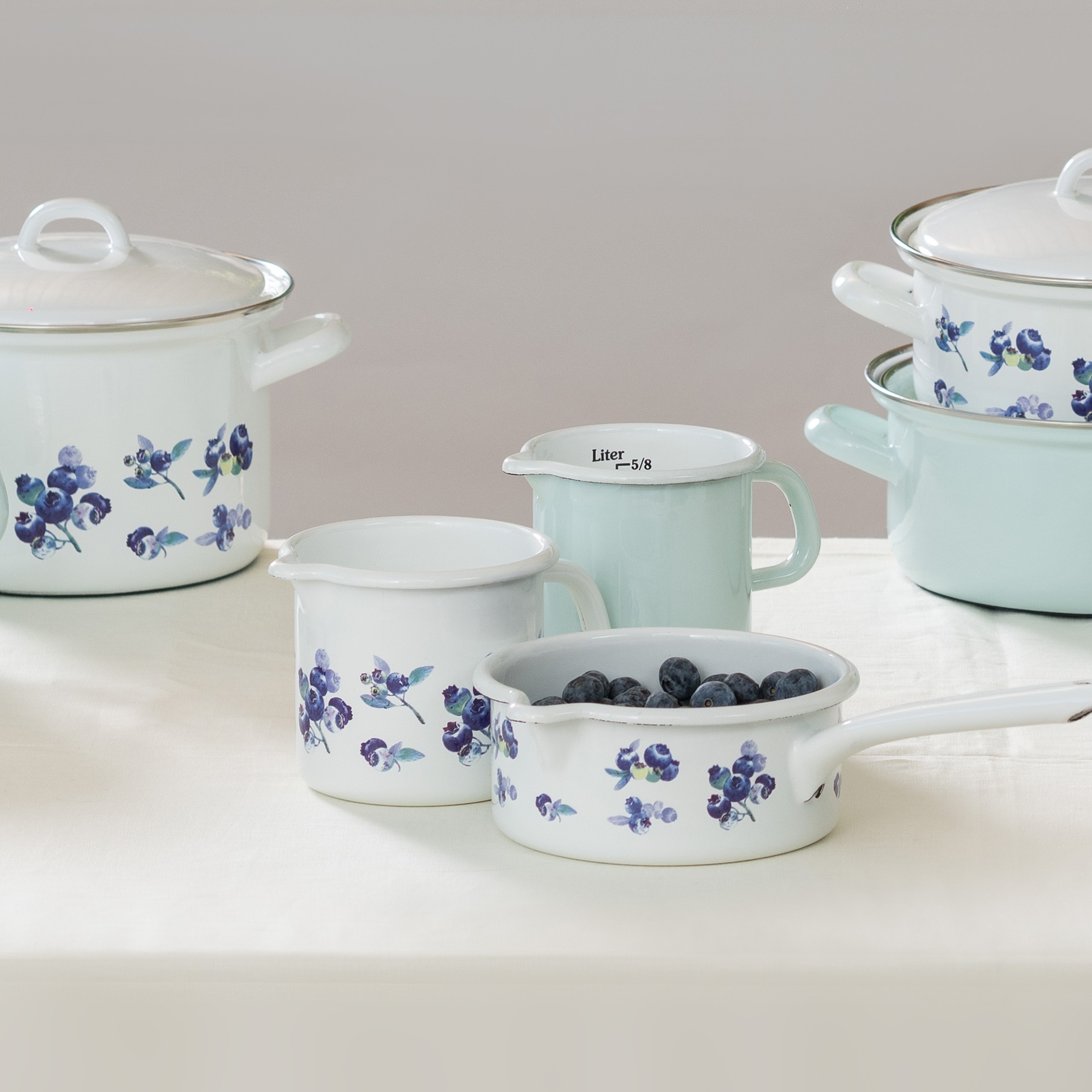 Riess COUNTRY blueberry milk pan 12 cm enamel