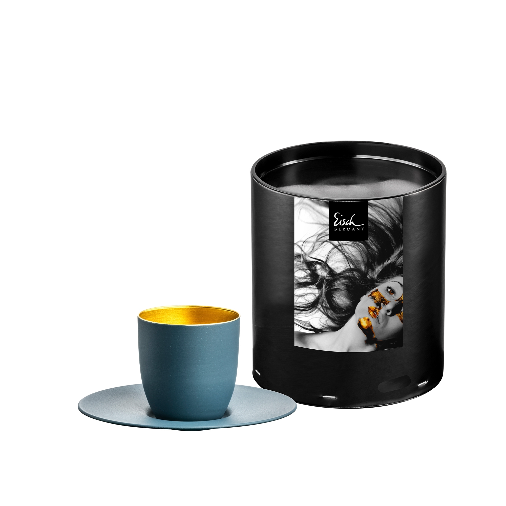 Eisch – COSMO COLLECT espresso set, petrol/gold