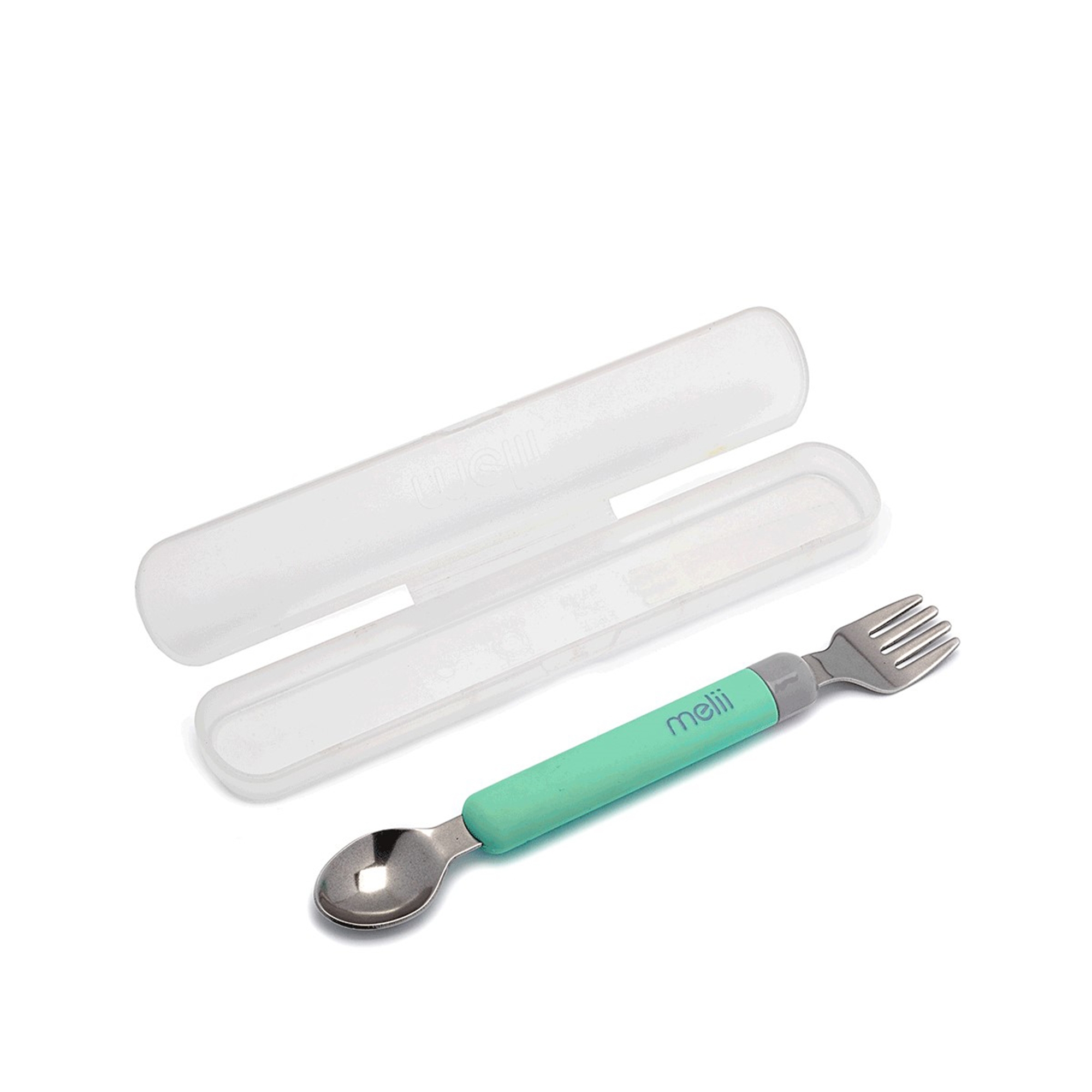melii - "Göffel" On the Go - Gabel & Löffel, mint/grau melii - "Göffel" On the Go - Gabel & Löffel, mint/grau