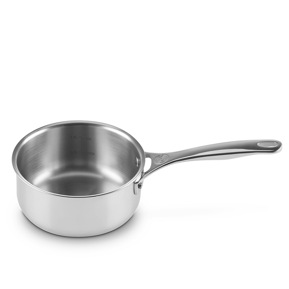 Le Creuset - 3-ply Plus Stielkasserolle 16 cm - 1,5 L - Mit Stielgriff erleichtern Sie das Handling beim Kochen.