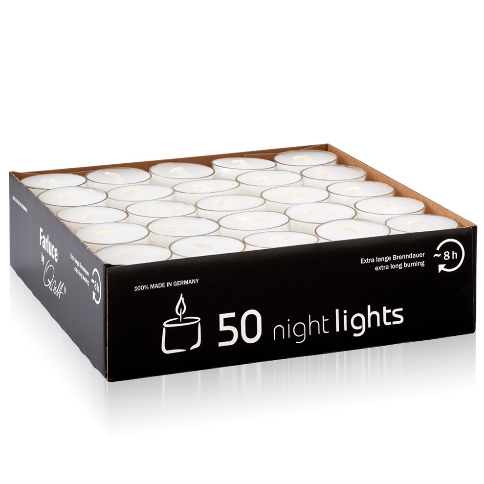Qult Farluce Nightlights - 50 tealights white - Ø 38 x 25 mm