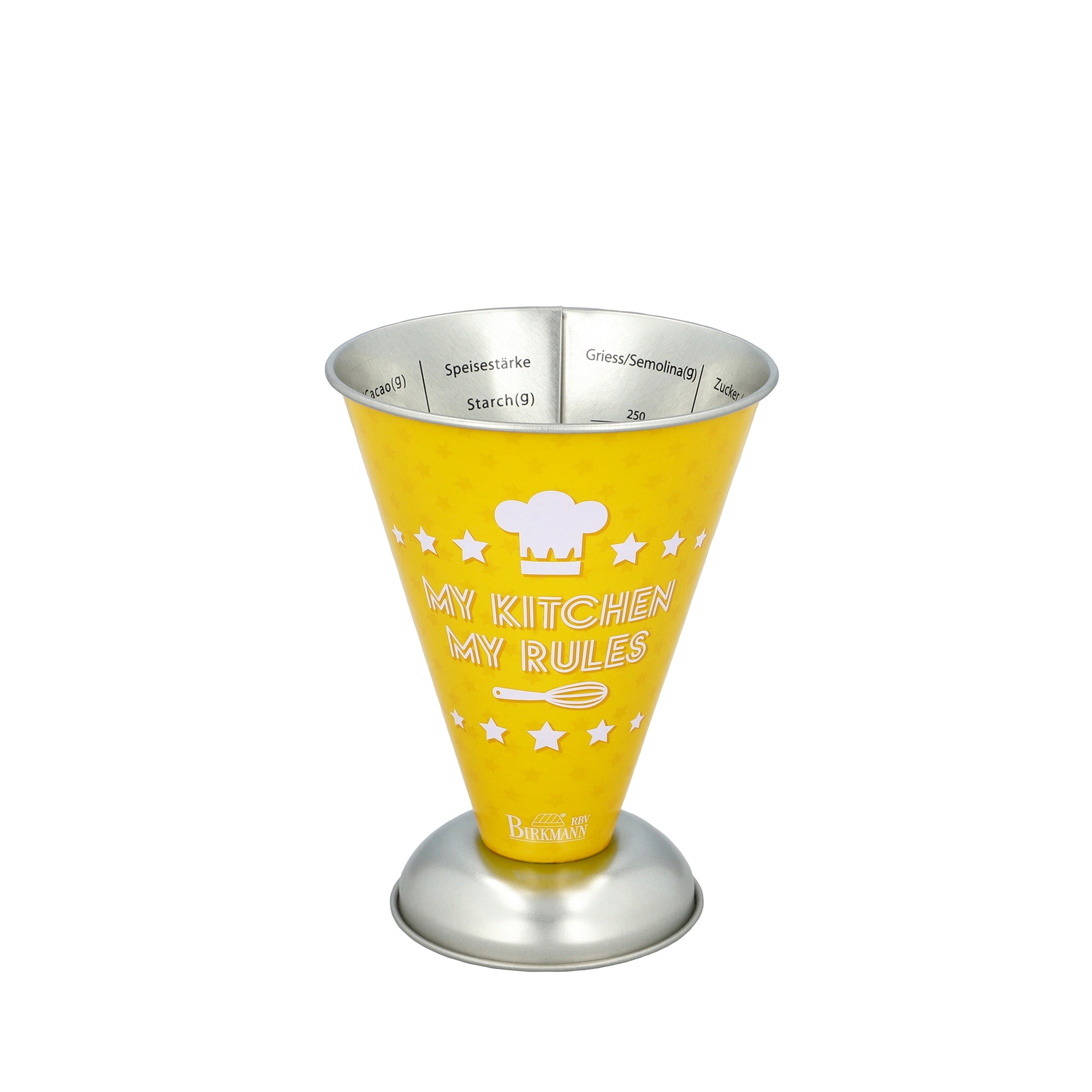 Yellow Birkmann Colour Kitchen tin measuring cup