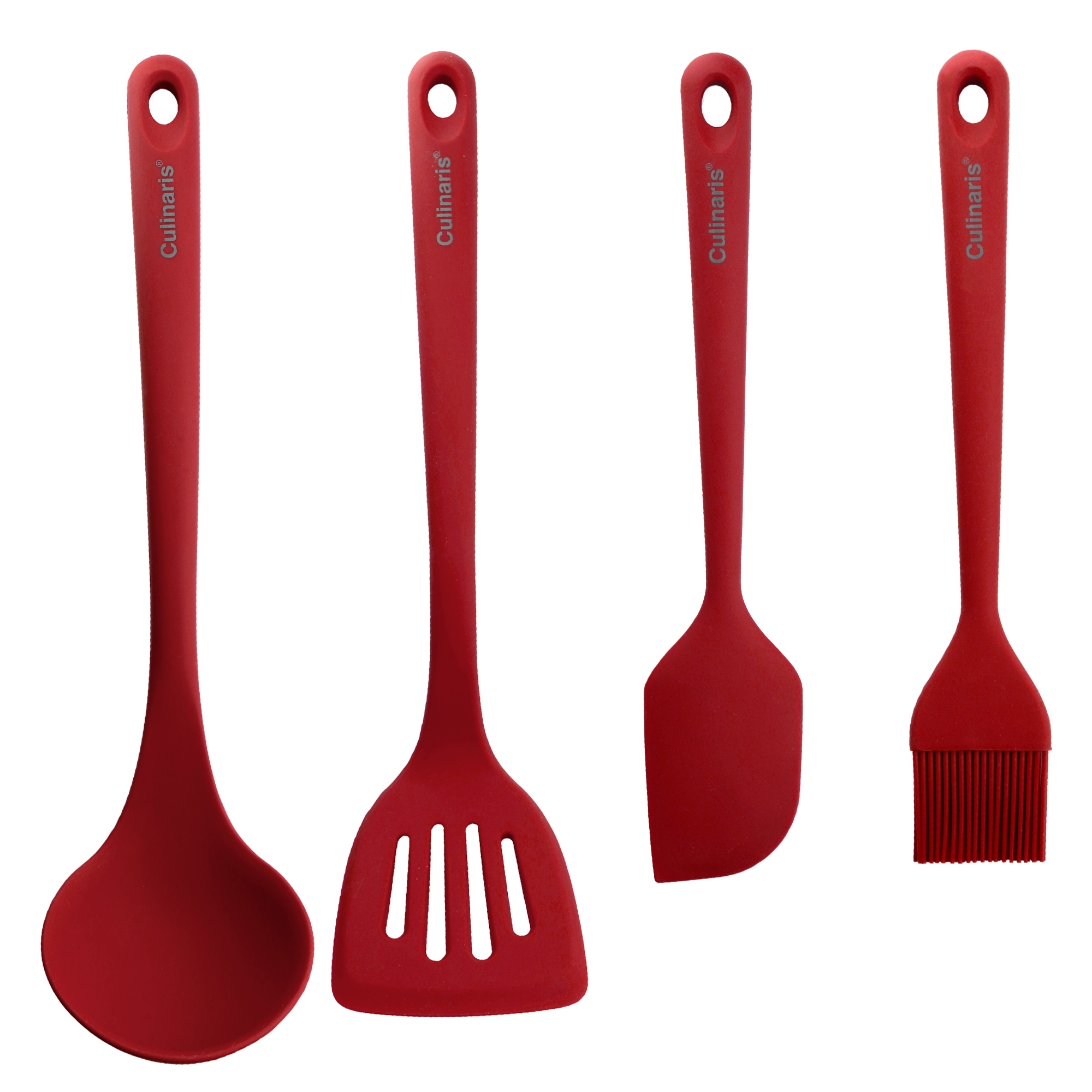Kitchen gadget set - 4-pcs. - silicone - red | Culinaris Kitchen gadget set - 4-pcs. - silicone - red | Culinaris