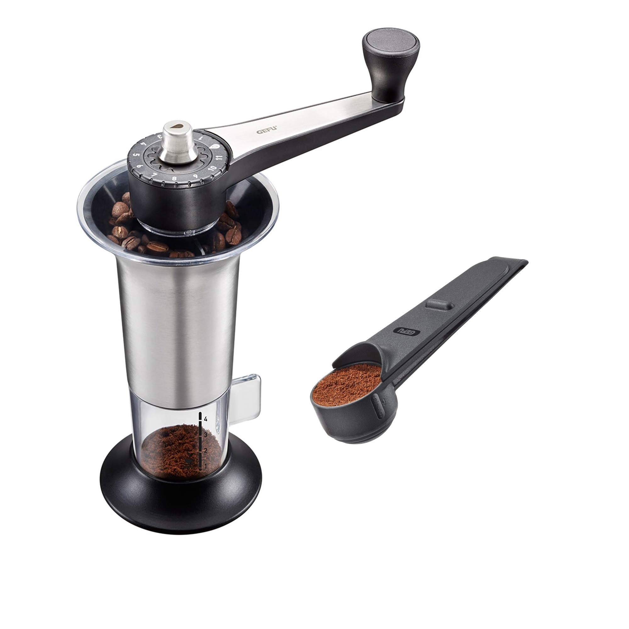 Gefu - coffee grinder Lorenz + coffee measure Moreno Gefu - coffee grinder Lorenz + coffee measure Moreno