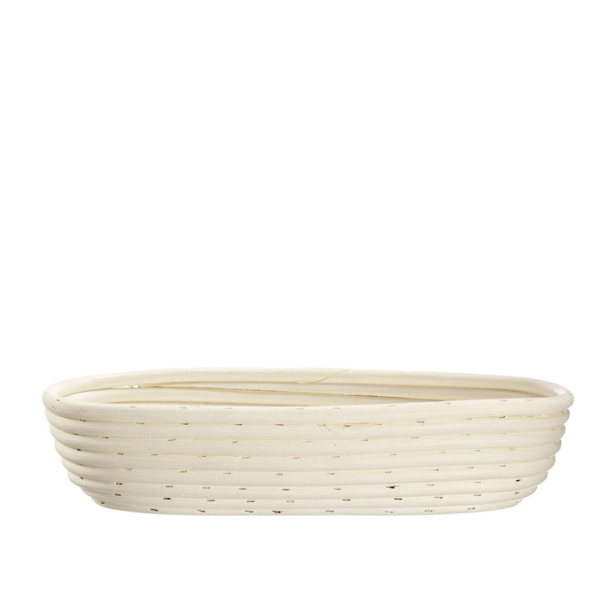 Rectangular wooden proofing basket with ear motif 34 x 20.5