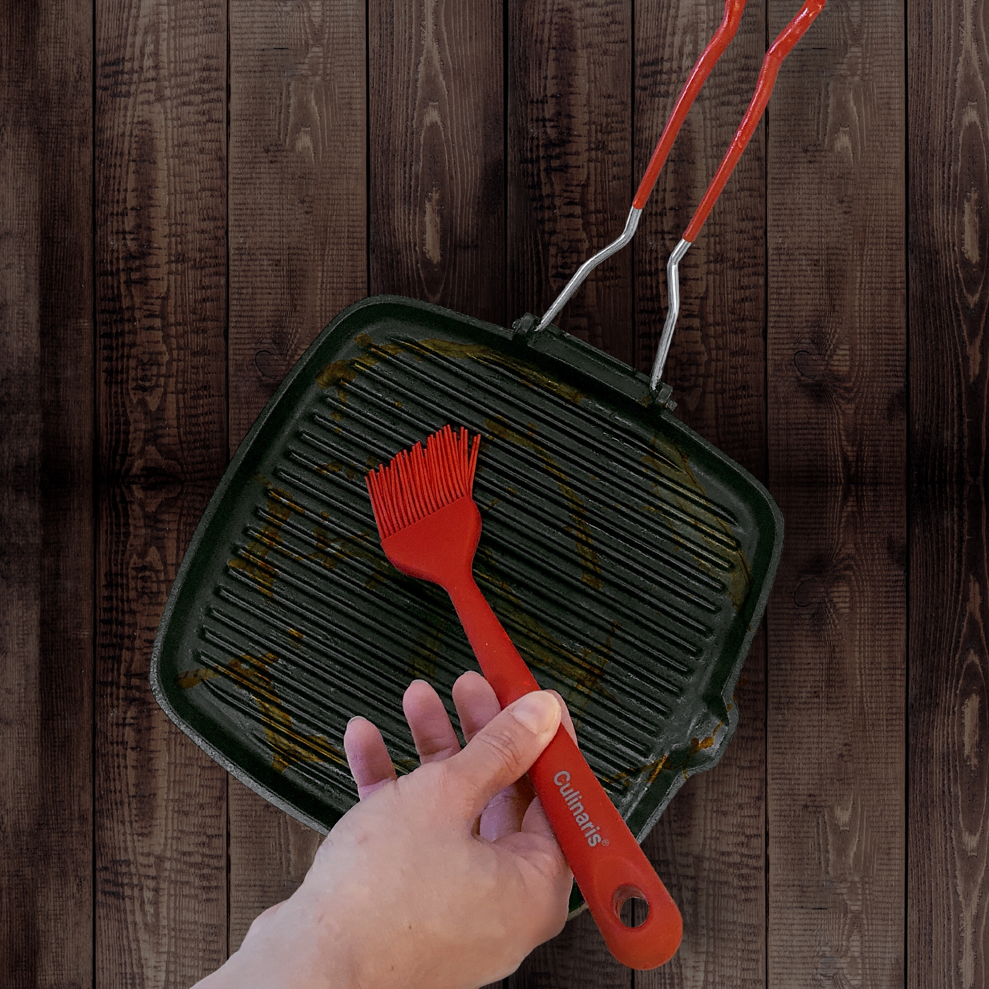 Culinaris Silikontools - Backpinsel - Rot S