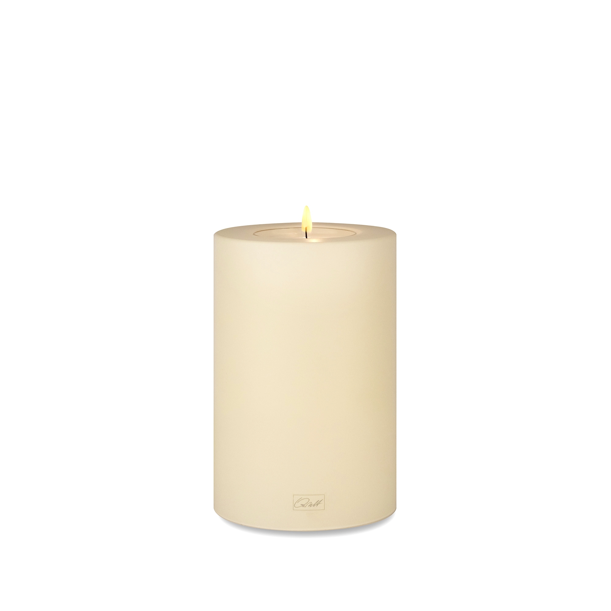 QULT FARLUCE Teelichthalter Trend Colour – Ø 8 Cm, Höhe 9 Cm, In Taupe, Aus Kunststoff, Inkl. 1 Teelicht