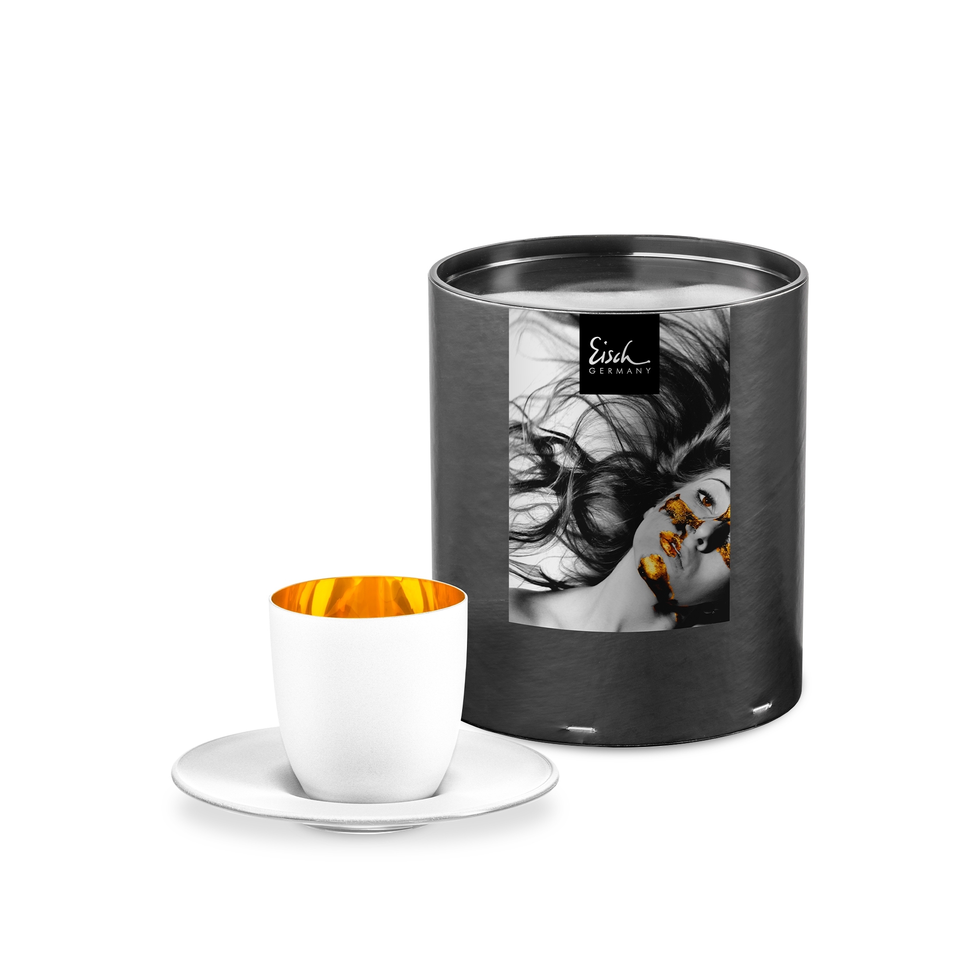 Eisch - COSMO COLLECT Espresso Set, white/gold