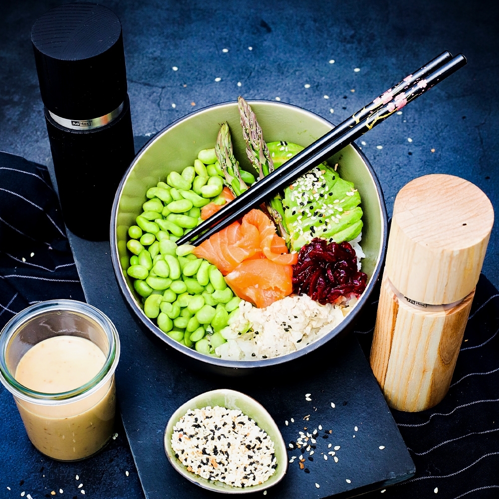 AdHoc Textura Dark & Bright Pfeffer- und Salzmühle Set