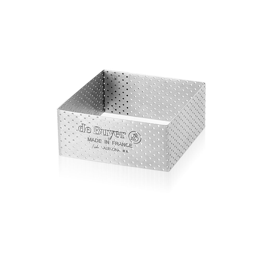 de Buyer - quadratischer Tortenring gelocht - H 3,5 cm de Buyer - quadratischer Tortenring gelocht - H 3,5 cm