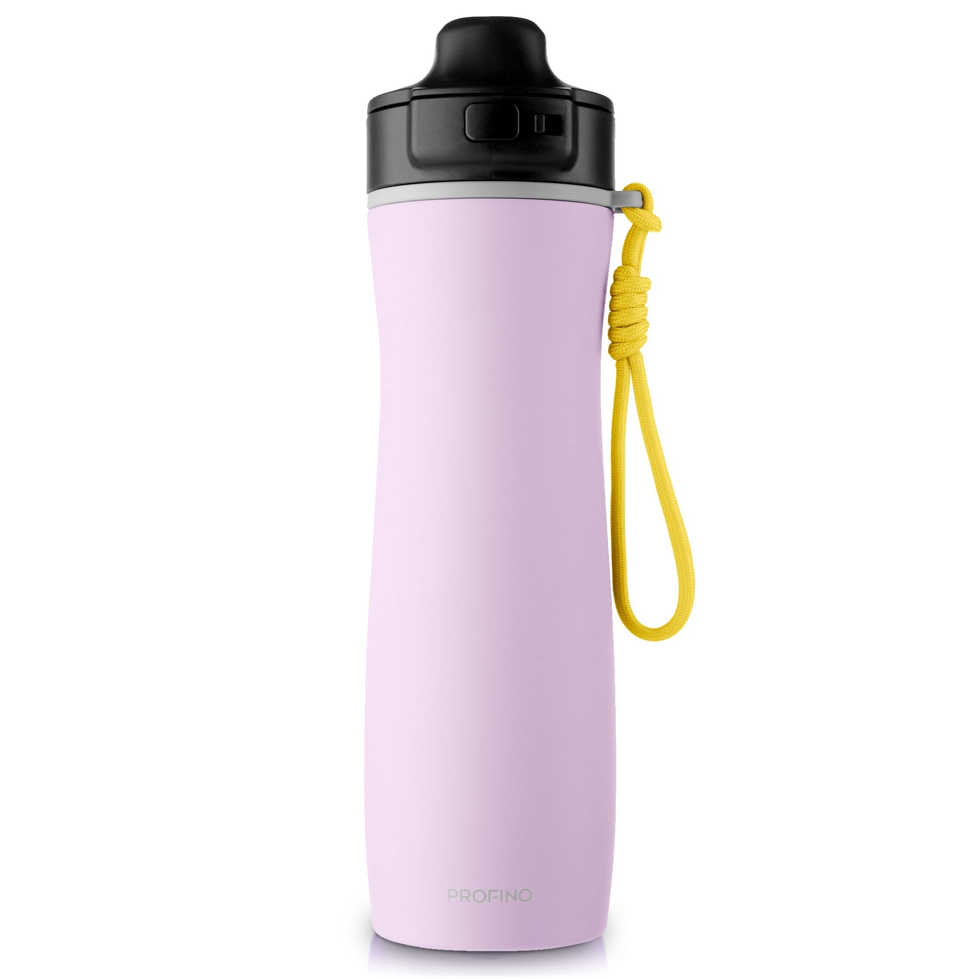 Profino - Stainless steel Active Sports Bottle - 600 ml - Purple