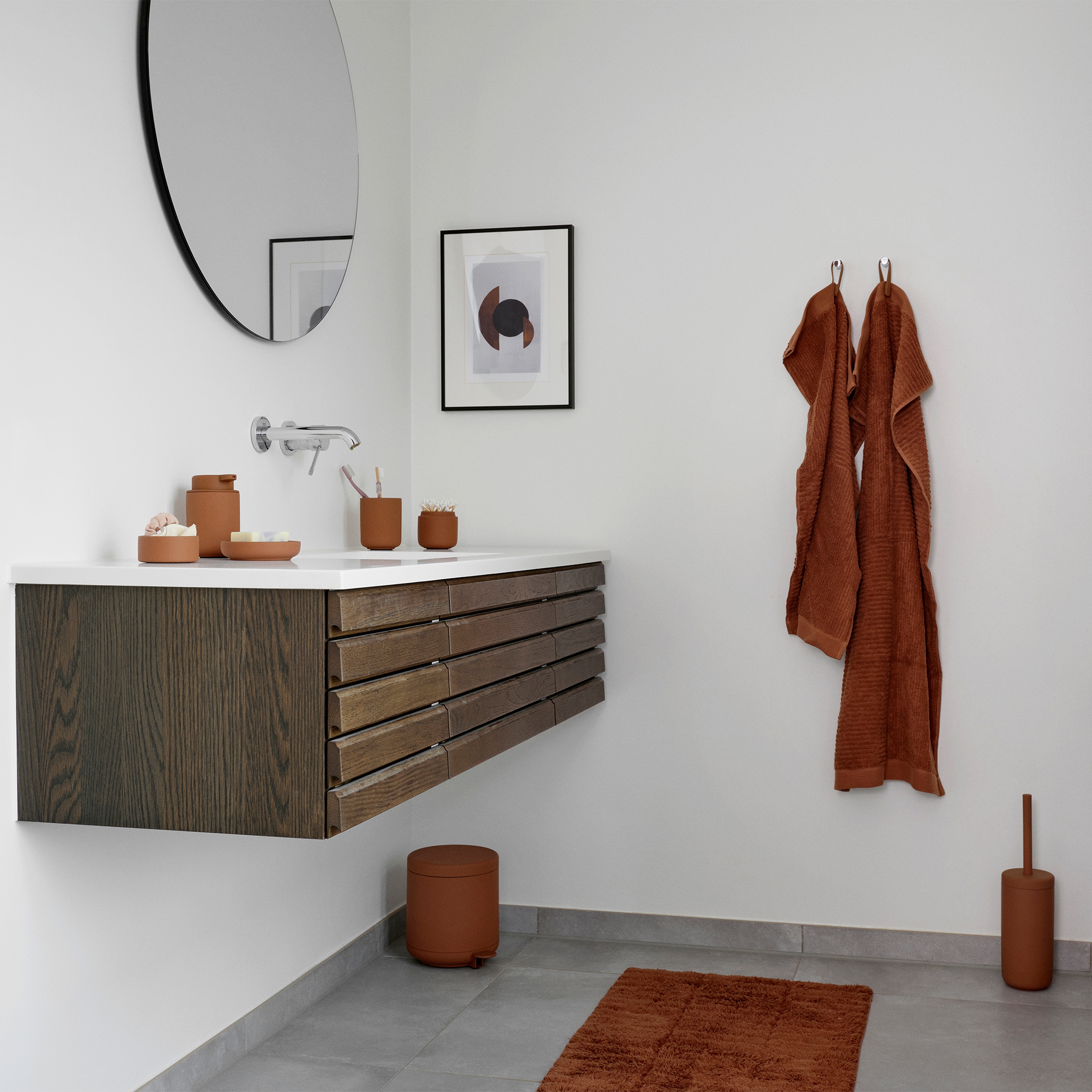 Zone - Classic Bath Towel - 70 x 140 cm - Terracotta