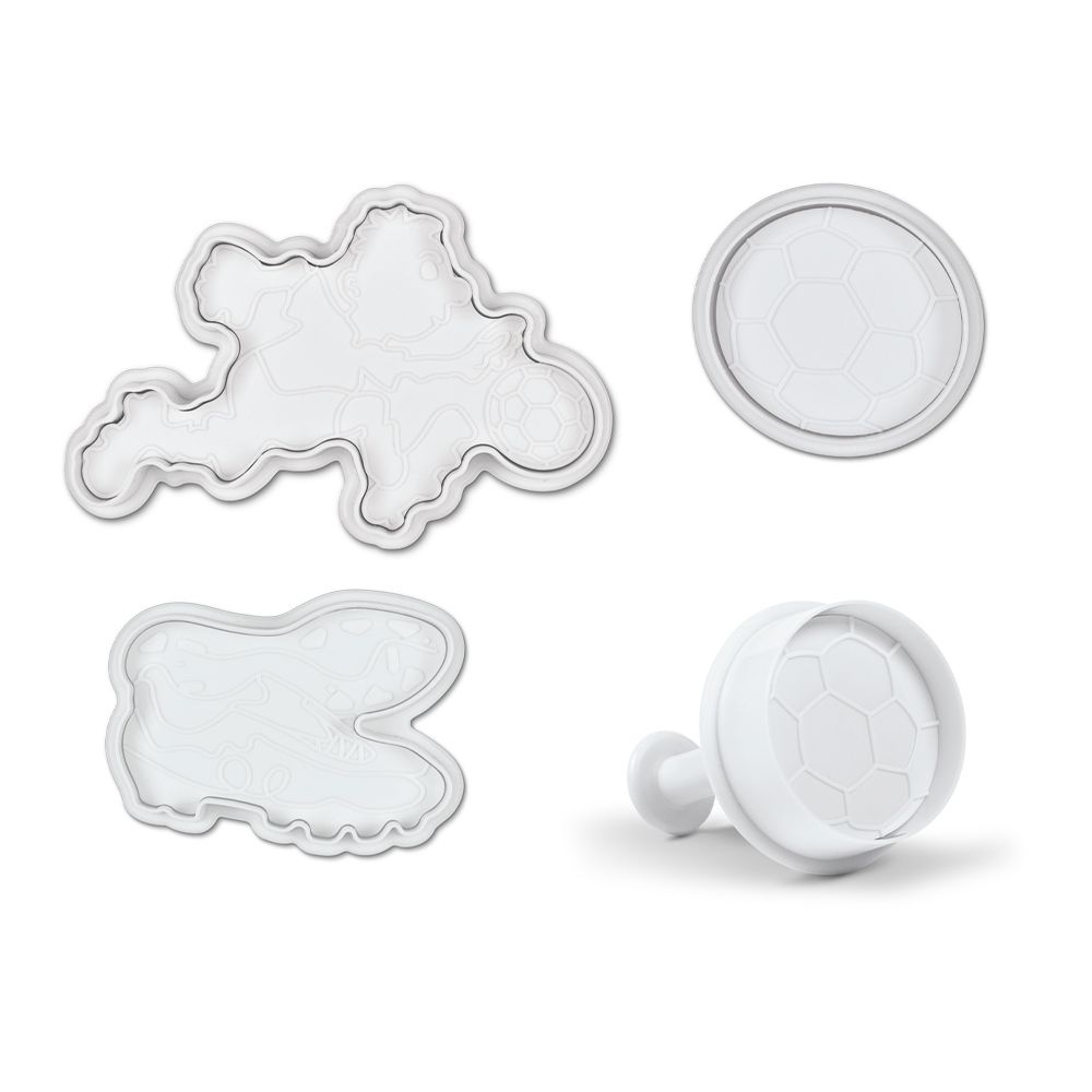 Städter - Ausstecher mit Auswerfer Fußball - 35 / 55 / 80 mm - Set, 3-teilig Städter - Ausstecher mit Auswerfer Fußball - 35 / 55 / 80 mm - Set, 3-teilig