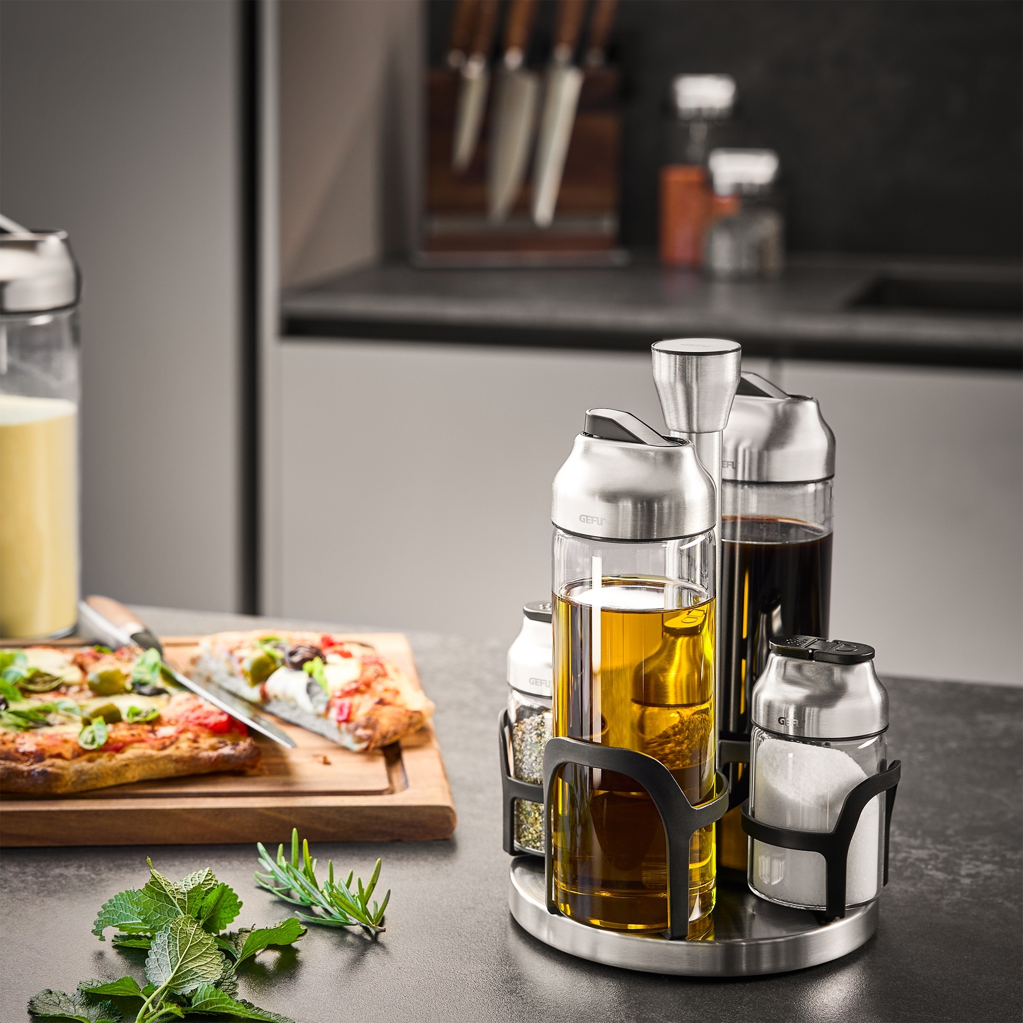 Gefu - Vinegar, Oil and Spice Set KIPPO, 5-piece