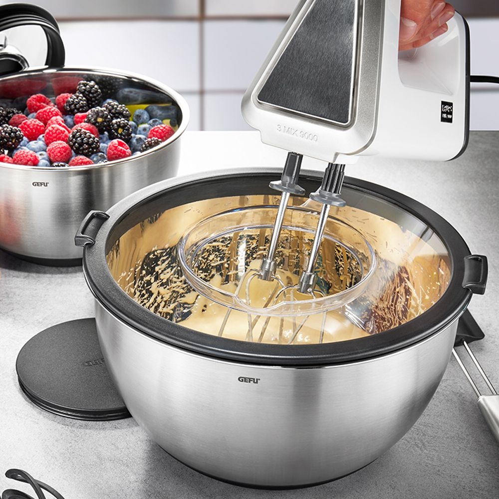 Gefu - bowl set MUOVO + splash guard lid Gefu - bowl set MUOVO + splash guard lid