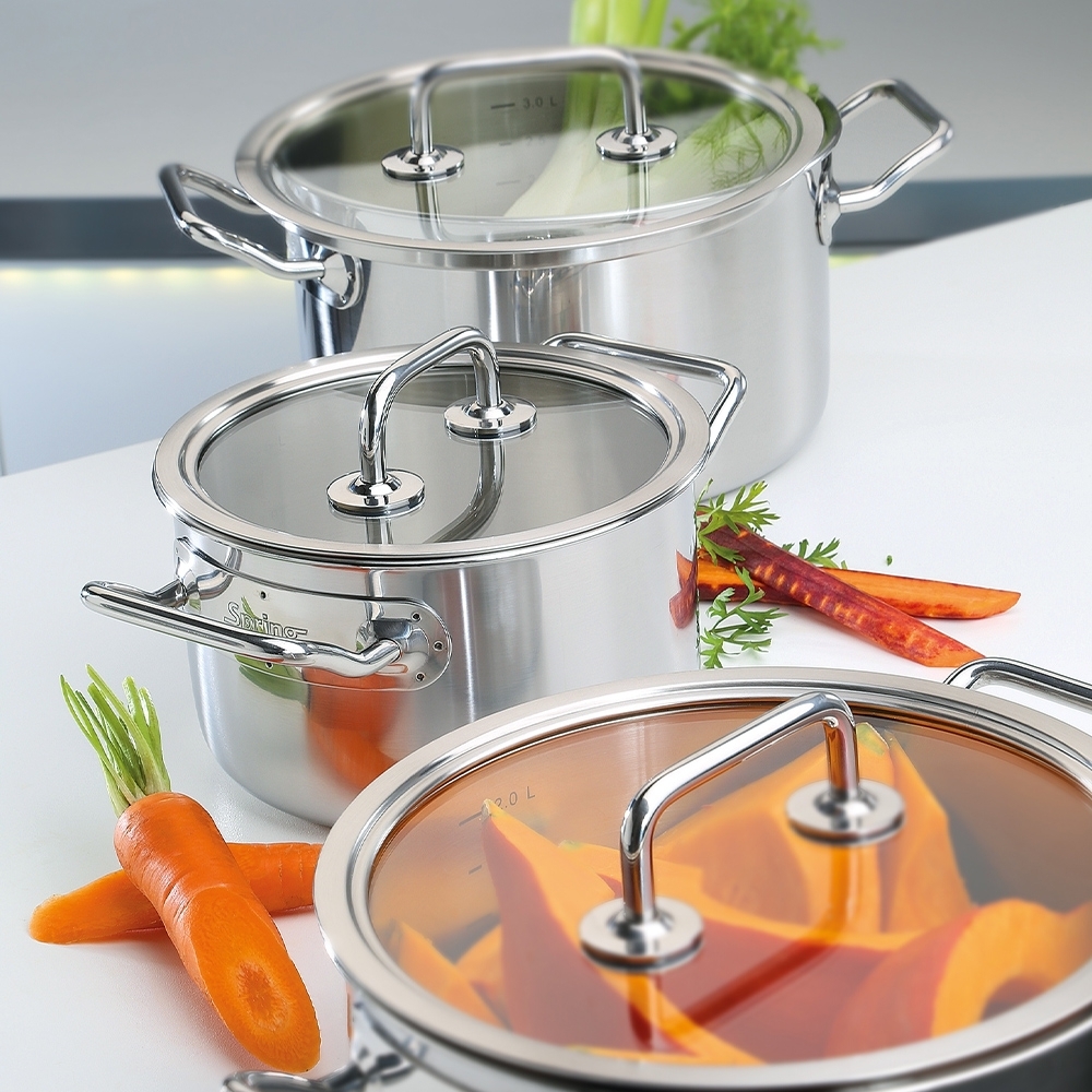 Spring - Fleischtopf mit Glasdeckel - BRIGADE BASIC - 14 cm