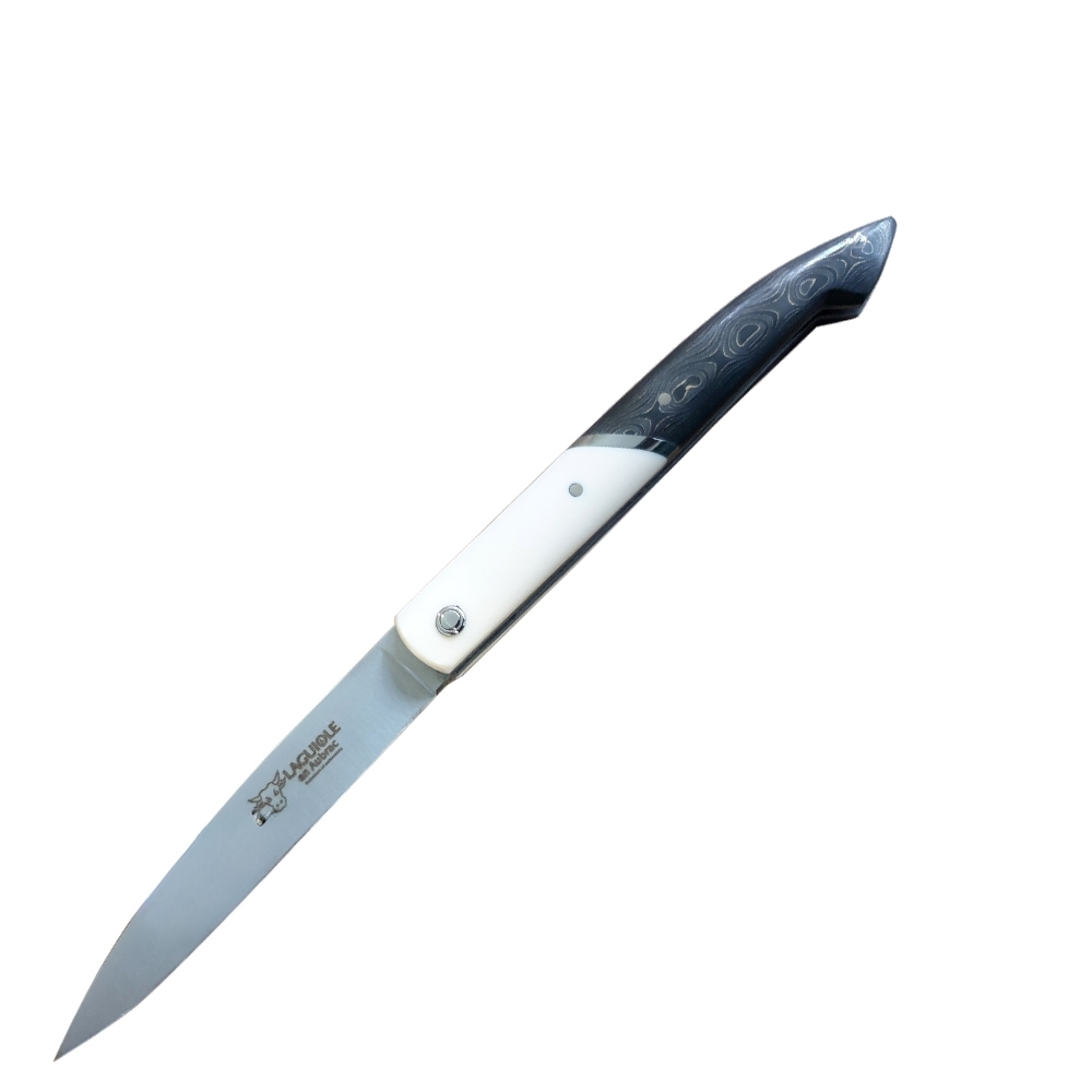 Laguiole Klappmesser mit schlanker Klinge und Ziergriff