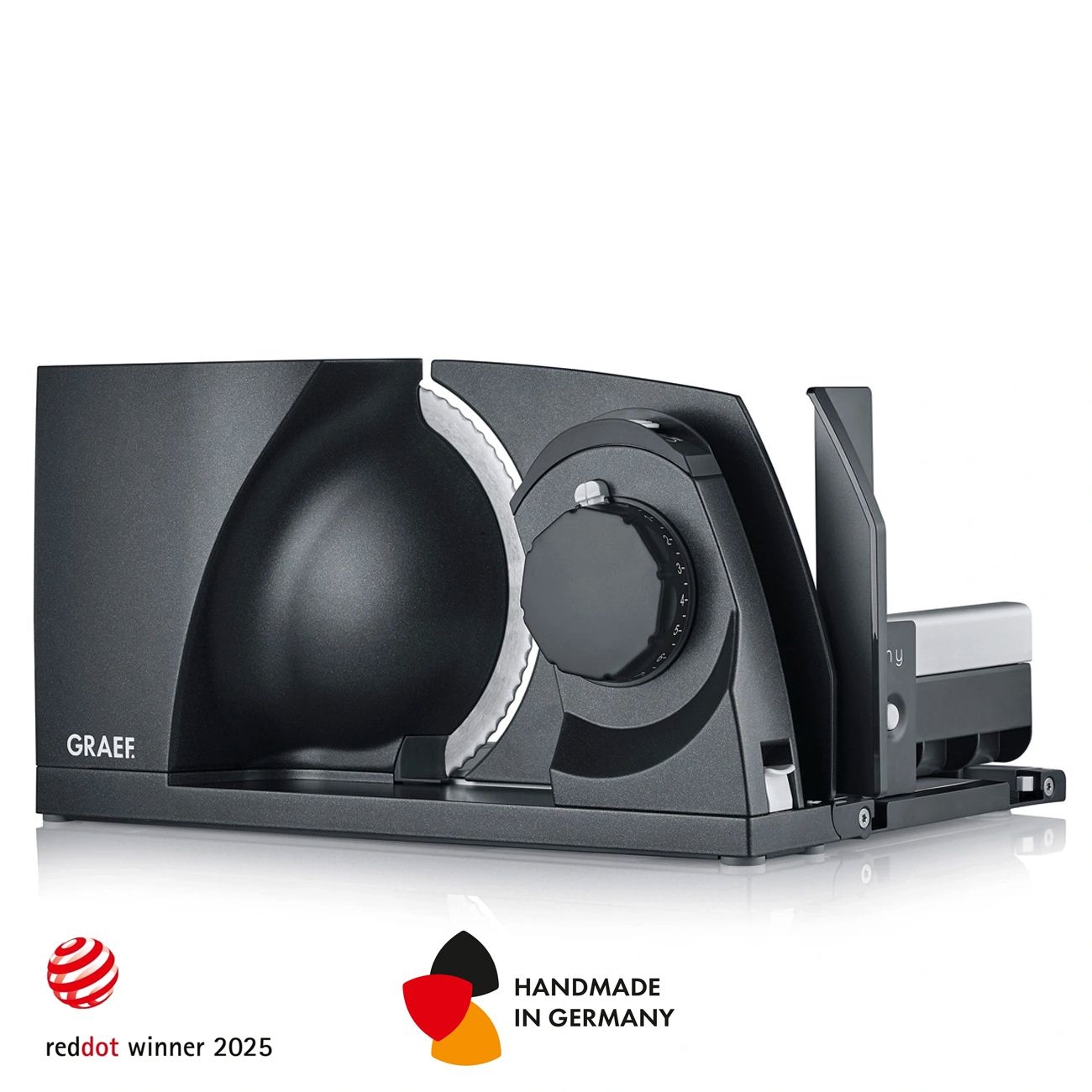 Graef - Foldable slicer Mytiny - serrated blade | Iron stone grey