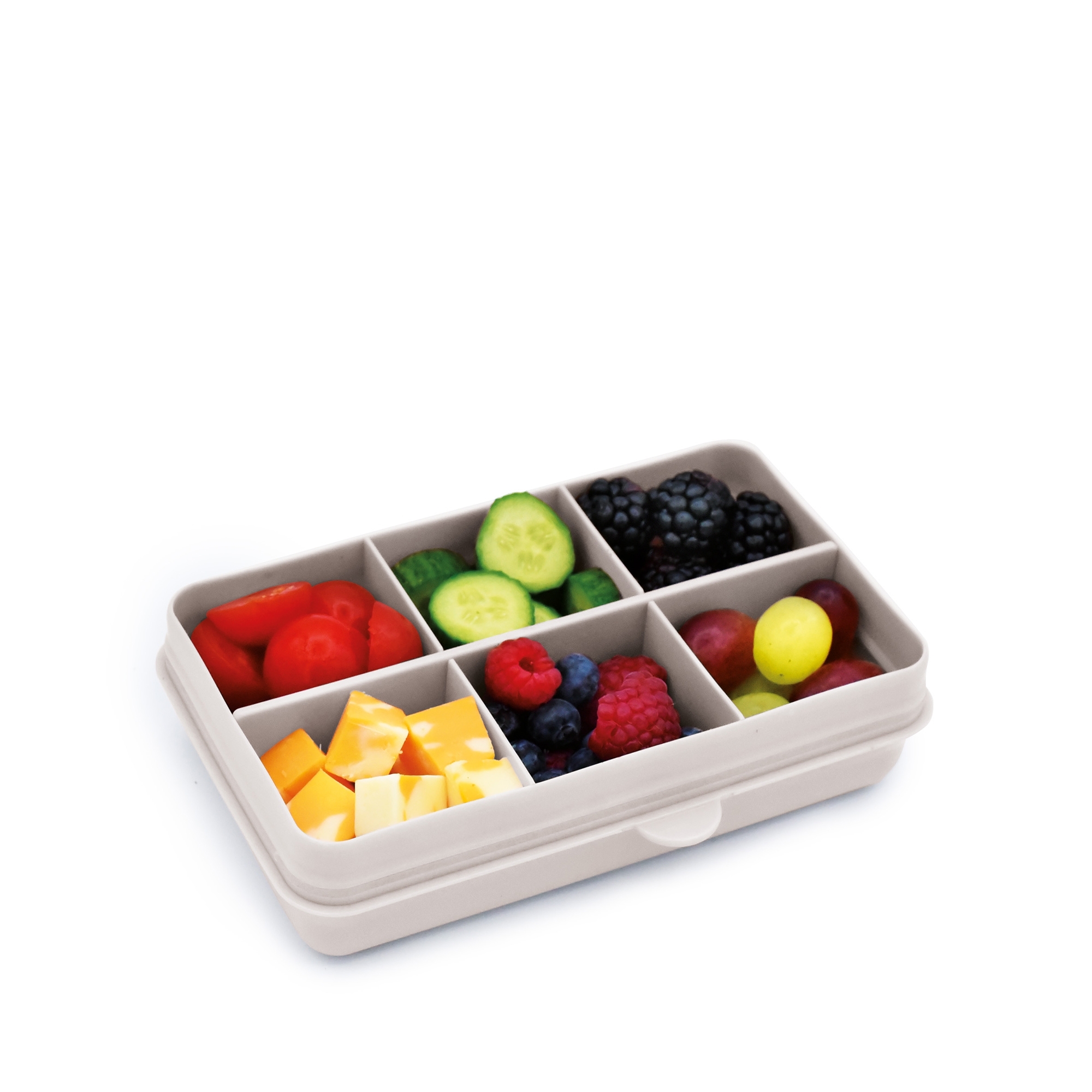 melii - Snack-Box "Snackle" mini - 6 Fächer, 708 ml, weiß