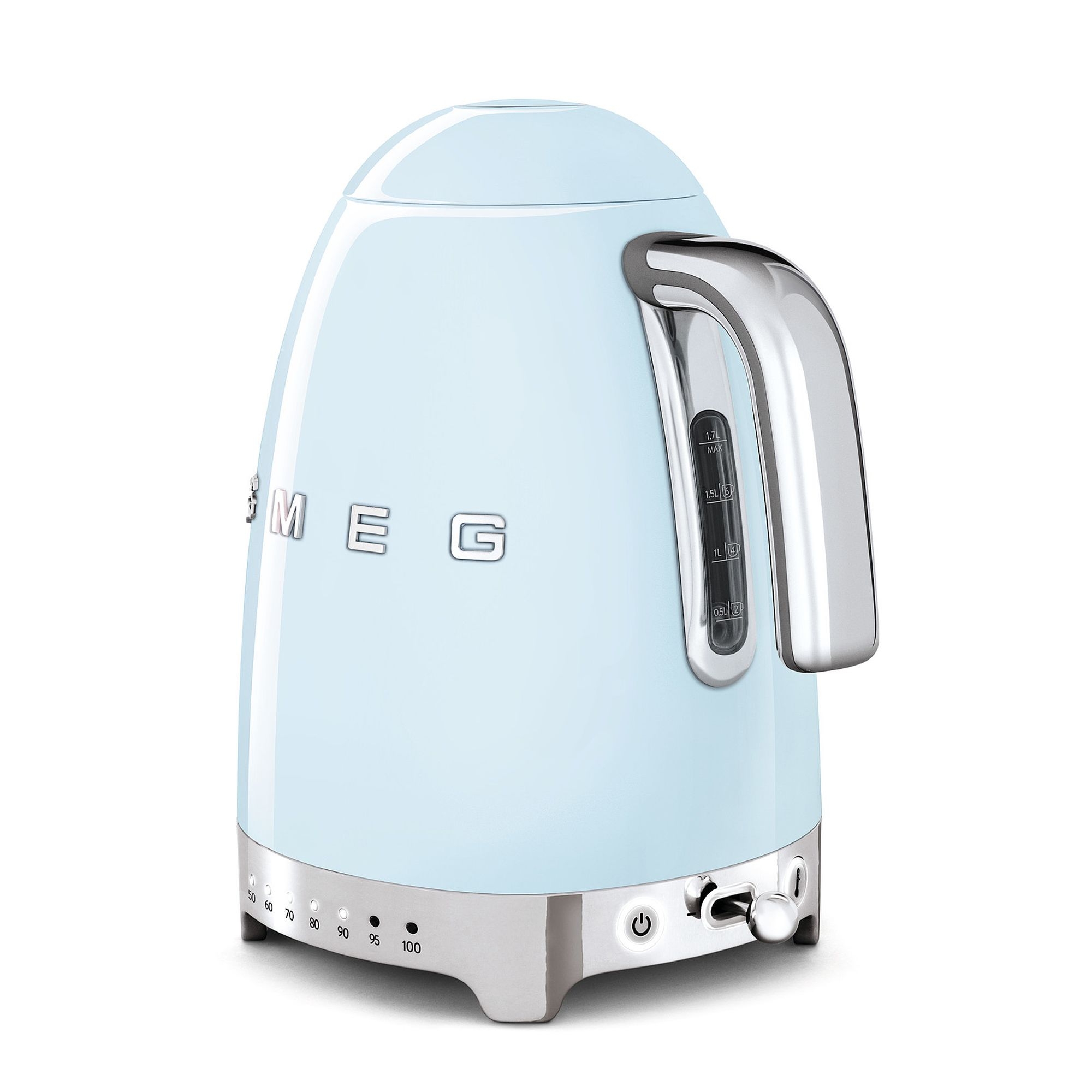 Smeg - 1.7 L kettle with adjustable temperature setting - light blue Smeg - 1.7 L kettle with adjustable temperature setting - light blue