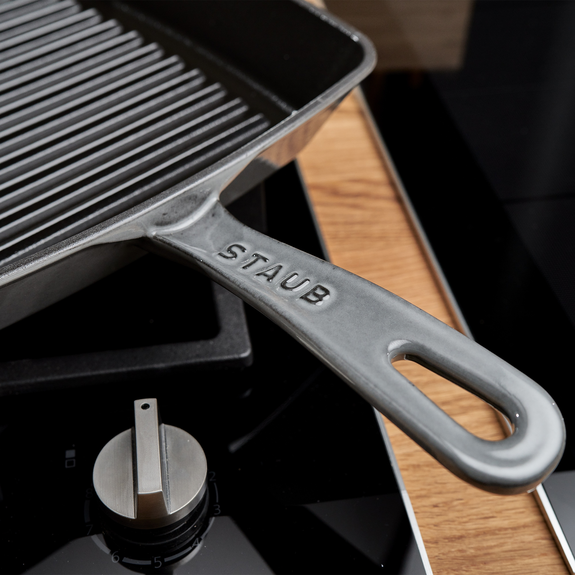 STAUB - Grillpfanne | quadratisch | 26 cm | Graphitgrau