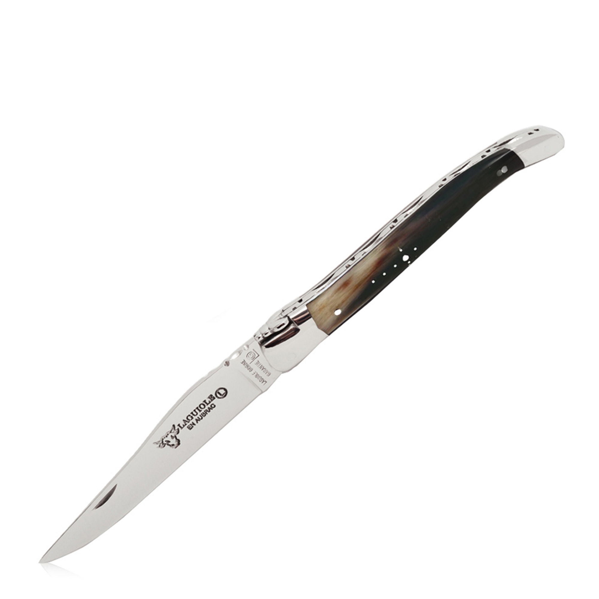Laguiole - Folding / pocket knife guilloche solid horn
