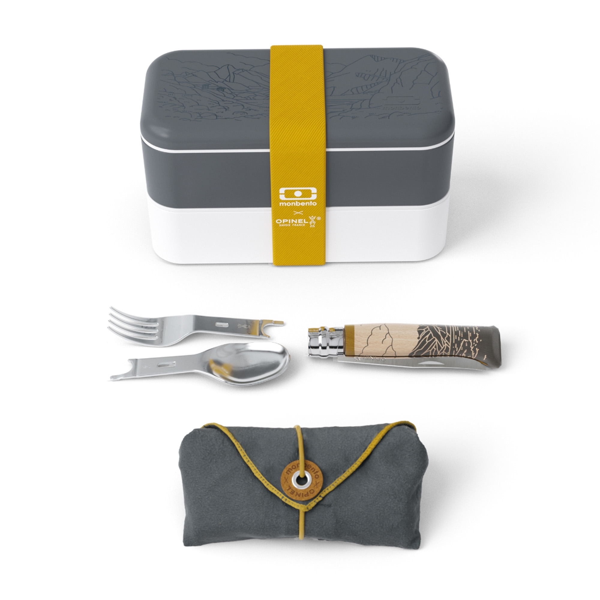 Opinel Monbento Lunchbox Set mit Messer No 08