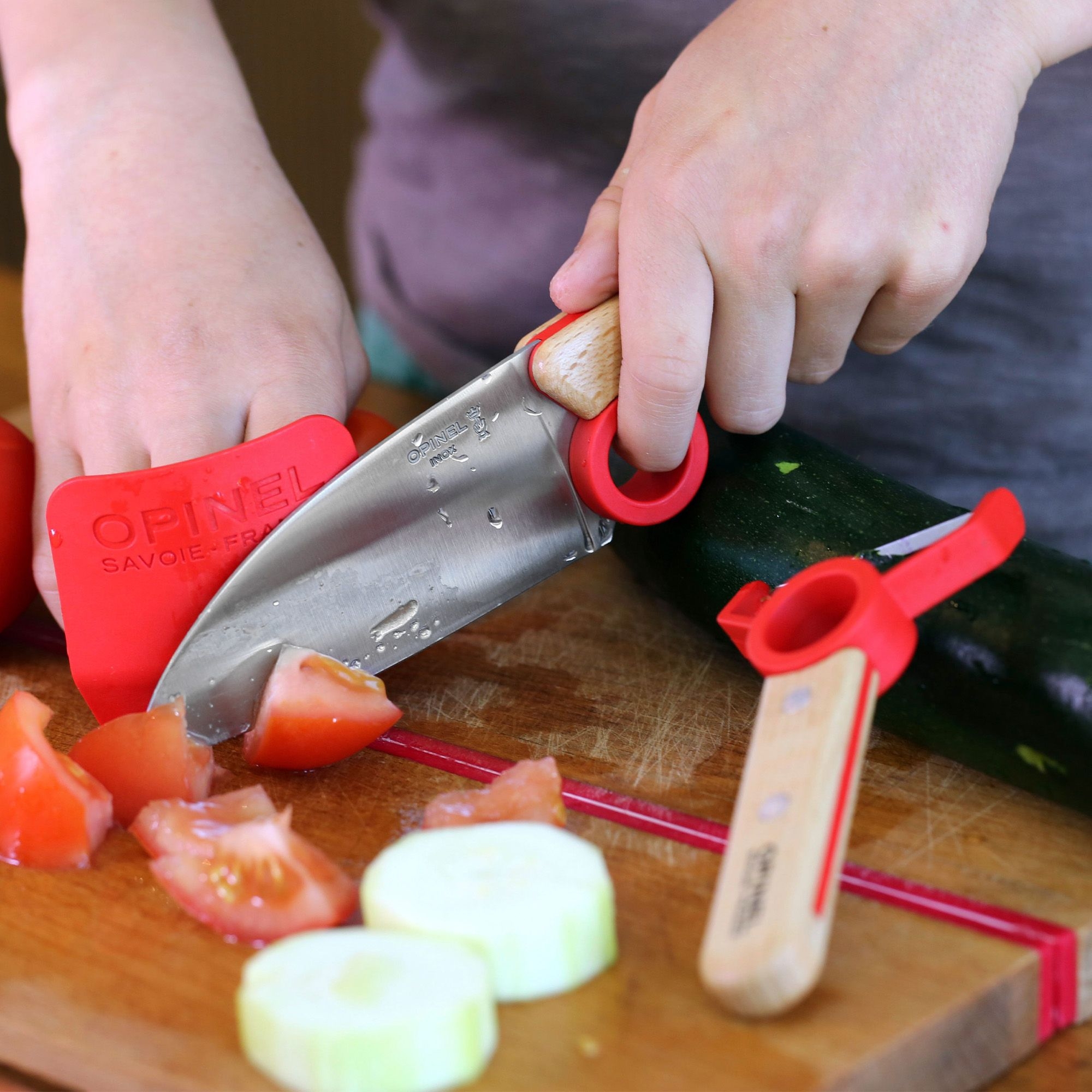 Opinel - Children's kitchen knife set - Le Petit Chef - 3-pcs. - red