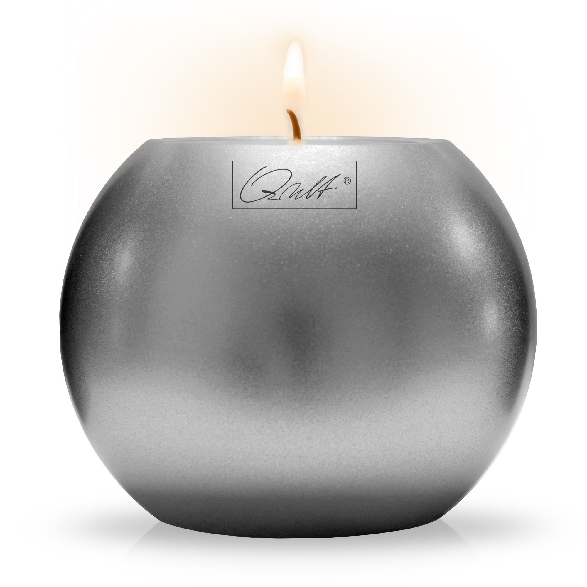Qult Farluce Moon Metallic - Tealight Candle Holder Ø 12 cm - Silver